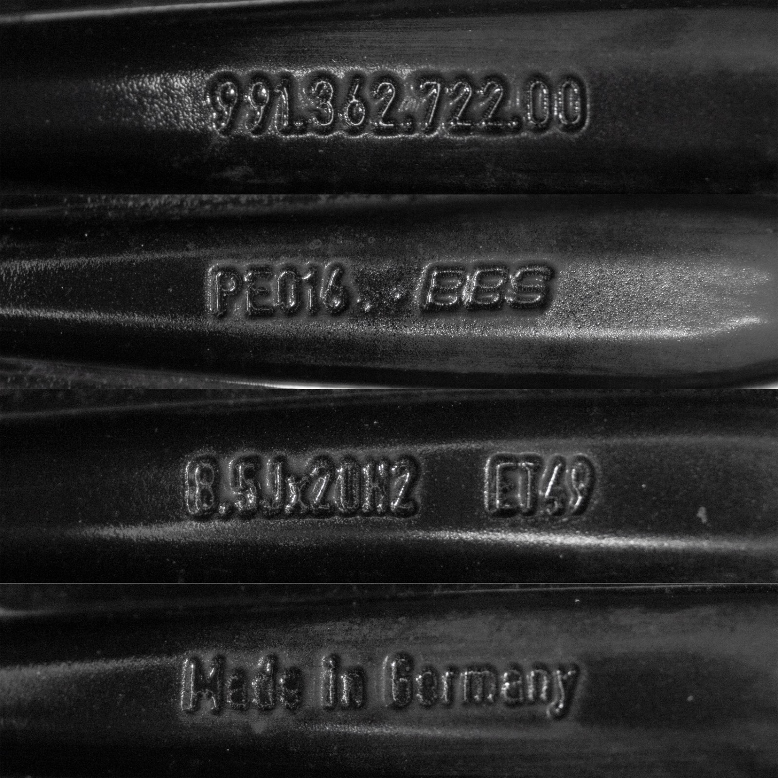 Porsche Carrera 911 991 20" inch Front rim 2016-2019 Genuine Carrara Sport Wheel – Image 20