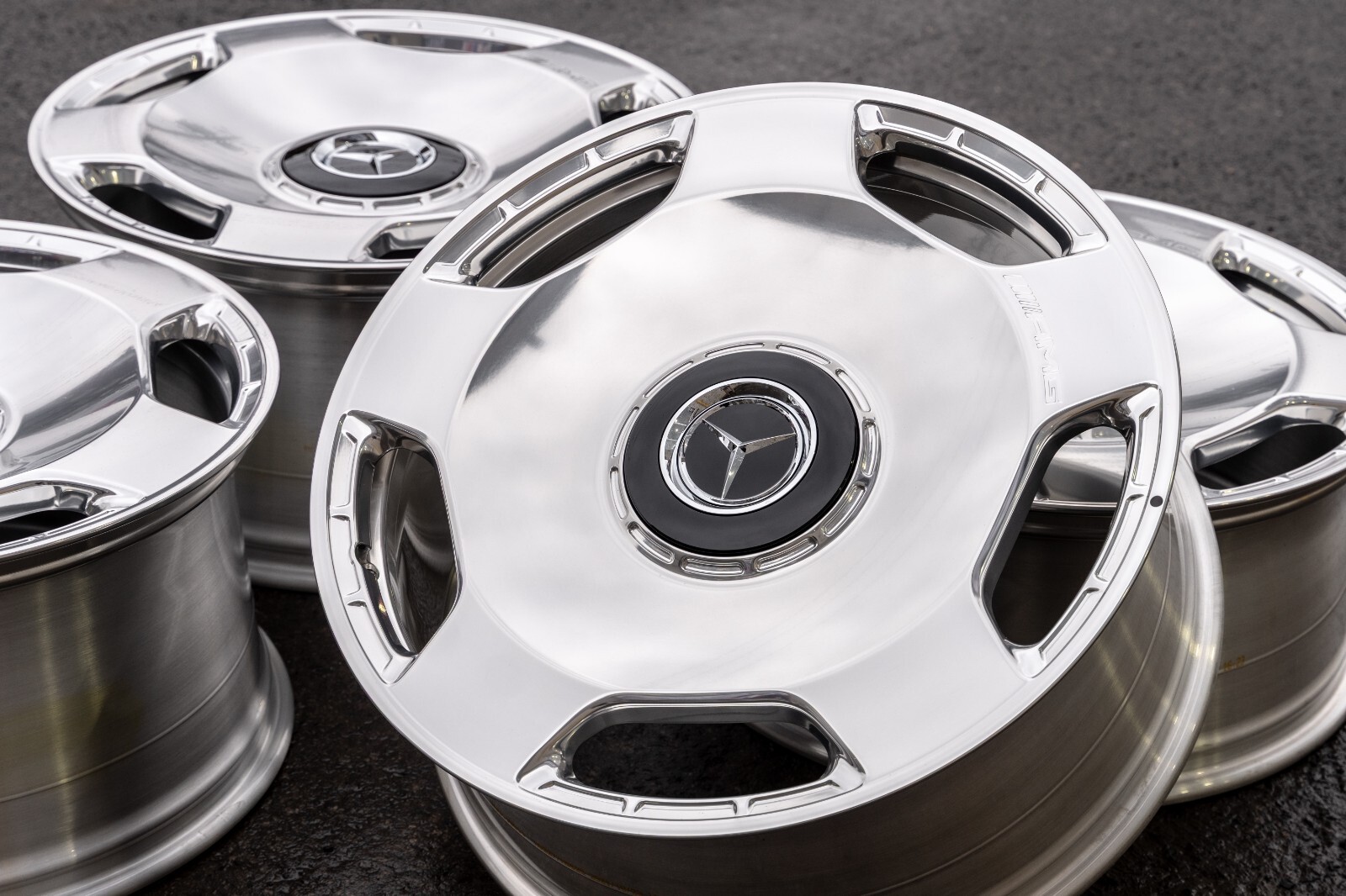 Mercedes G550 G63 AMG 22" inch rim OEM 2018-2024 Monoblock Polished Wheel Set - Image 4