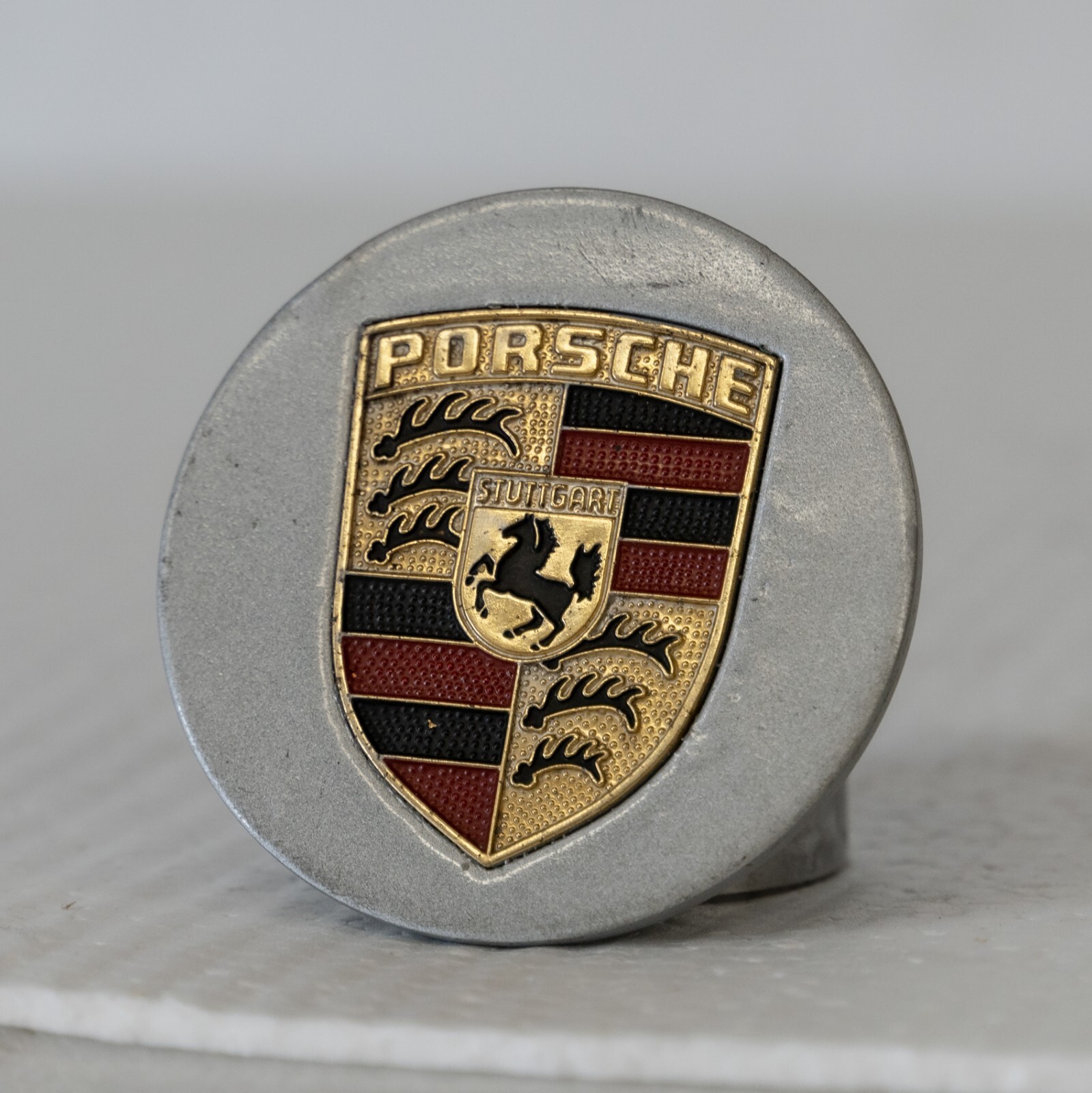 Porsche Carrera 911 944 Center Cap OEM 1984-1994 Silver Gold Crest 92836103206
