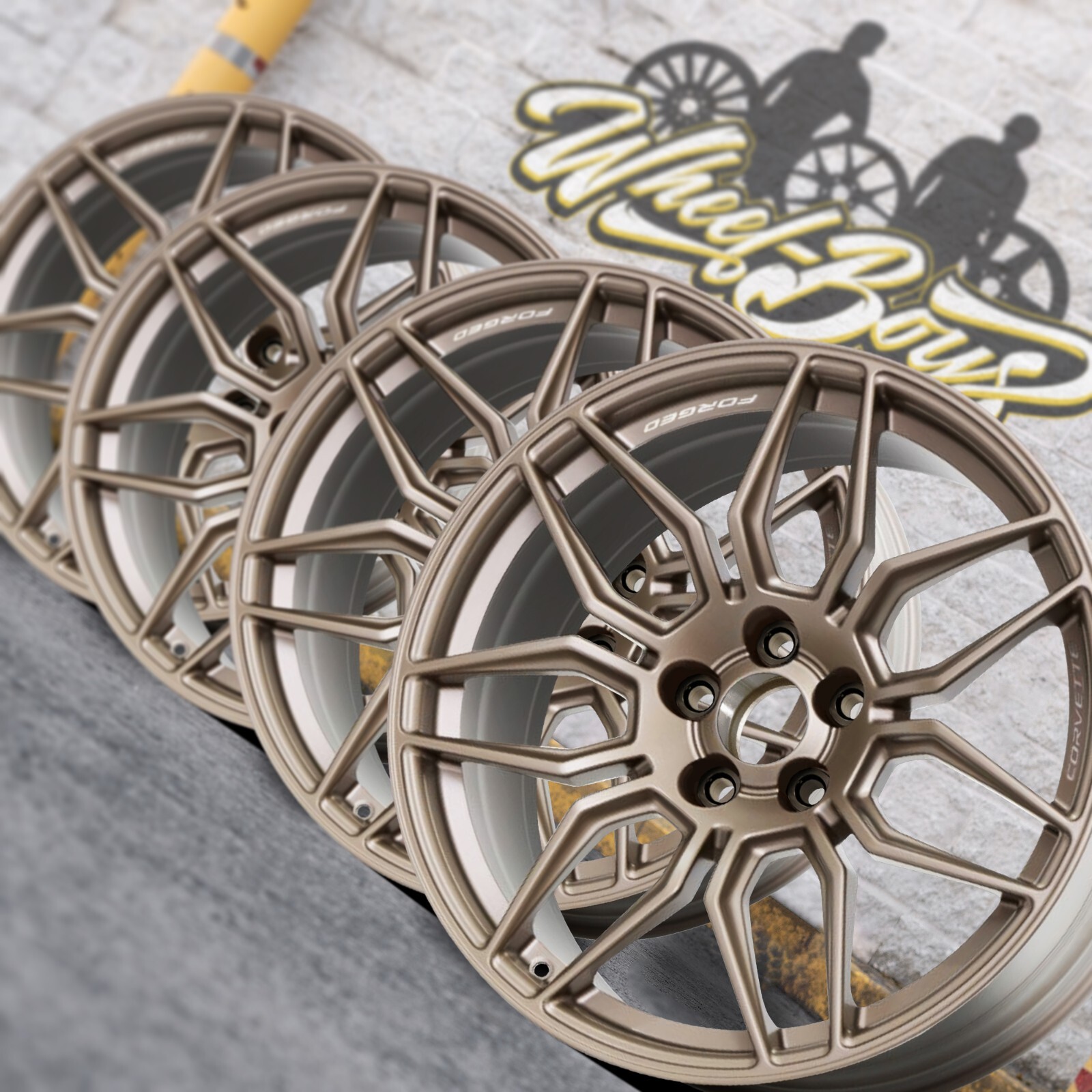 Chevrolet Corvette Z06 C8 20"/21" inch rim Genuine Gold Forged OEM Wheel Set