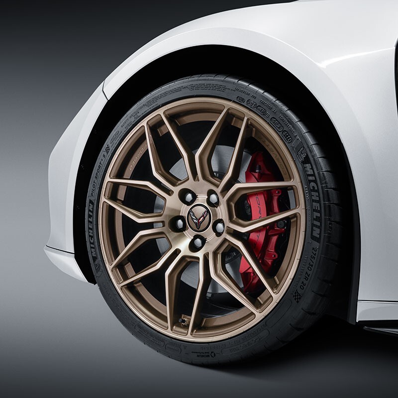 Chevrolet Corvette Z06 C8 20"/21" inch rim Genuine Gold Forged OEM Wheel Set - Image 7