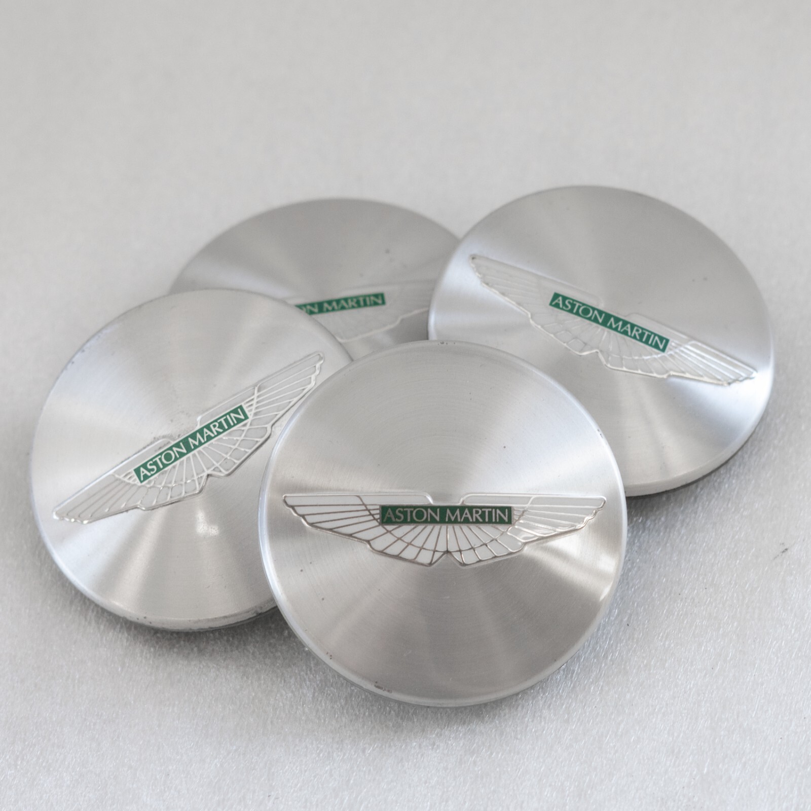 Aston Martin OEM Genuine Center cap Brushed silver Factory 6G33-1A096-AA Set