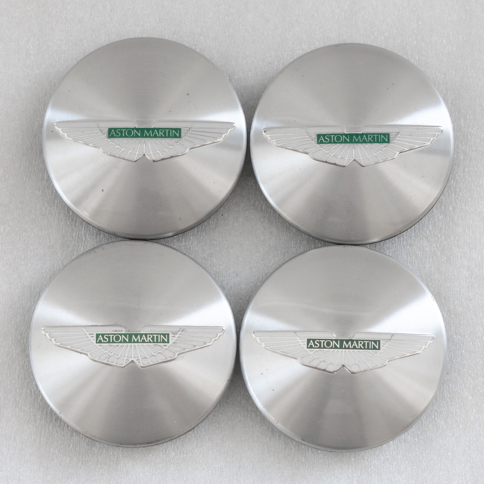 Aston Martin OEM Genuine Center cap Brushed silver Factory 6G33-1A096-AA Set - Image 2