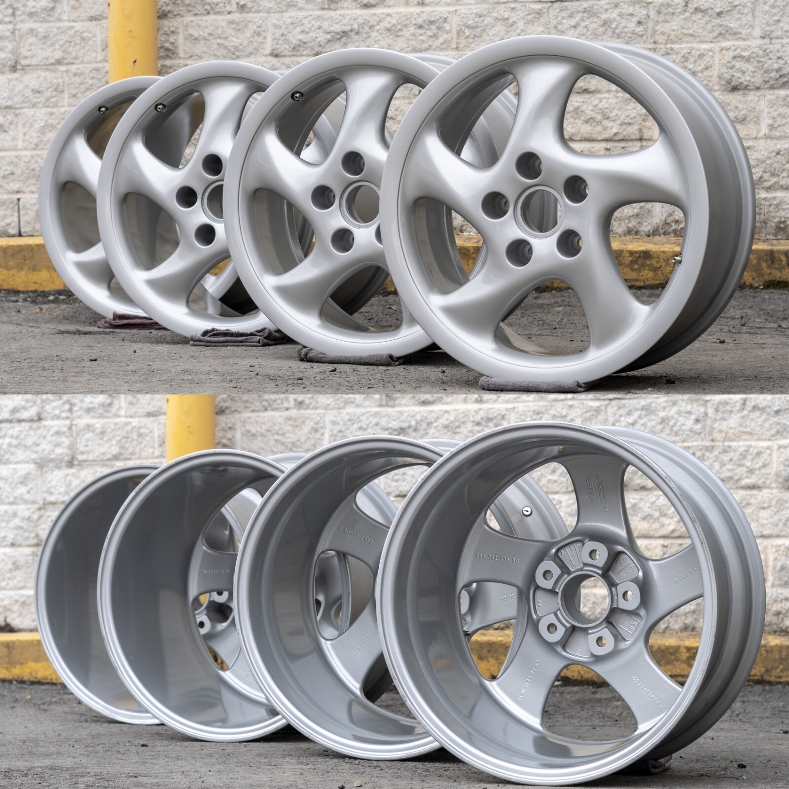 Porsche 911 993 Turbo ET40 WIDEBODY 18" inch rim Hollow Spoke Genuine Wheel SET - Image 21