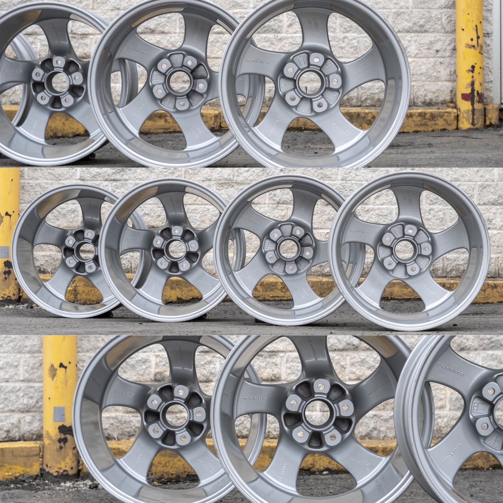 Porsche 911 993 Turbo ET40 WIDEBODY 18" inch rim Hollow Spoke Genuine Wheel SET - Image 22