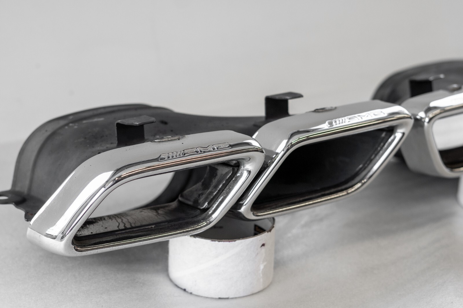 Mercedes C63 GLE63 S63 SL63 AMG s Exhaust Tip OEM Set of 2 Chrome 2015-2019 - Image 4