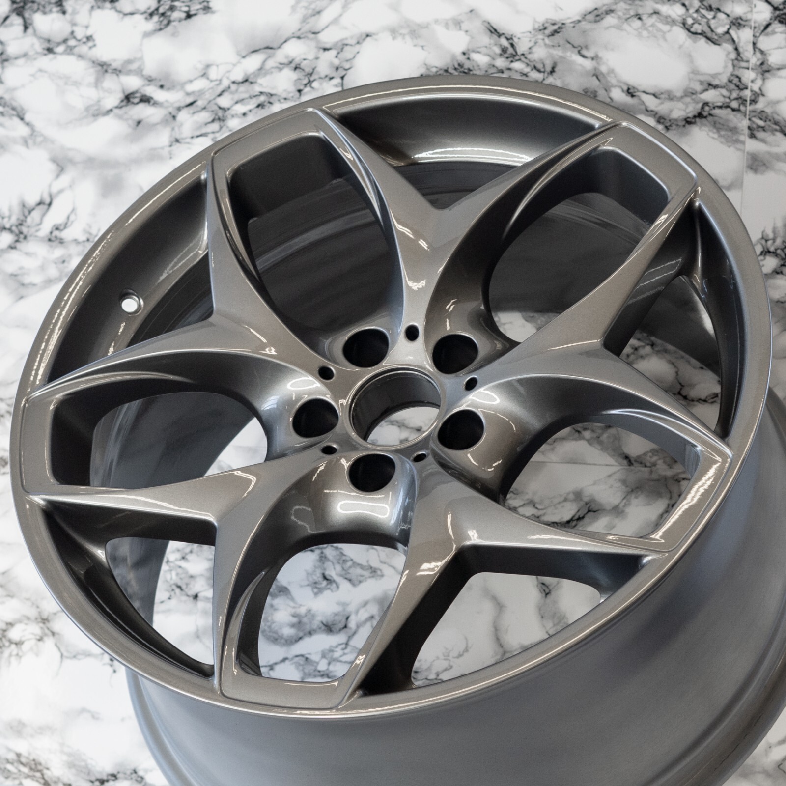 BMW X5 X6 X5M X6M 21" Inch Rim OEM 2008 2009 2010 2011 2013 2014 215 wheel set – Image 5
