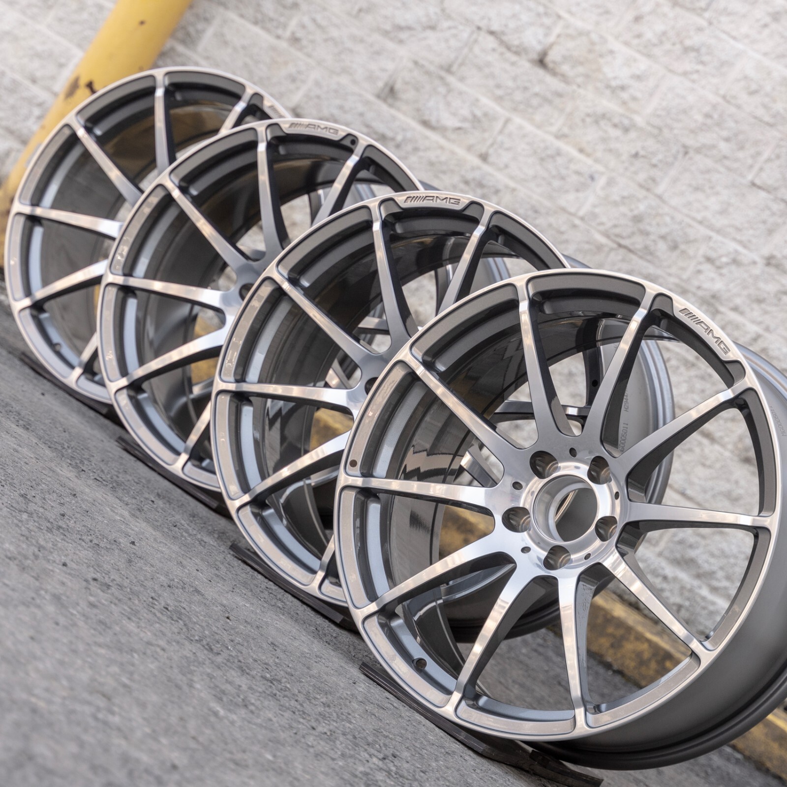 Mercedes C63 Black series Genuine Original Staggered Widebody AMG Wheel set OEM