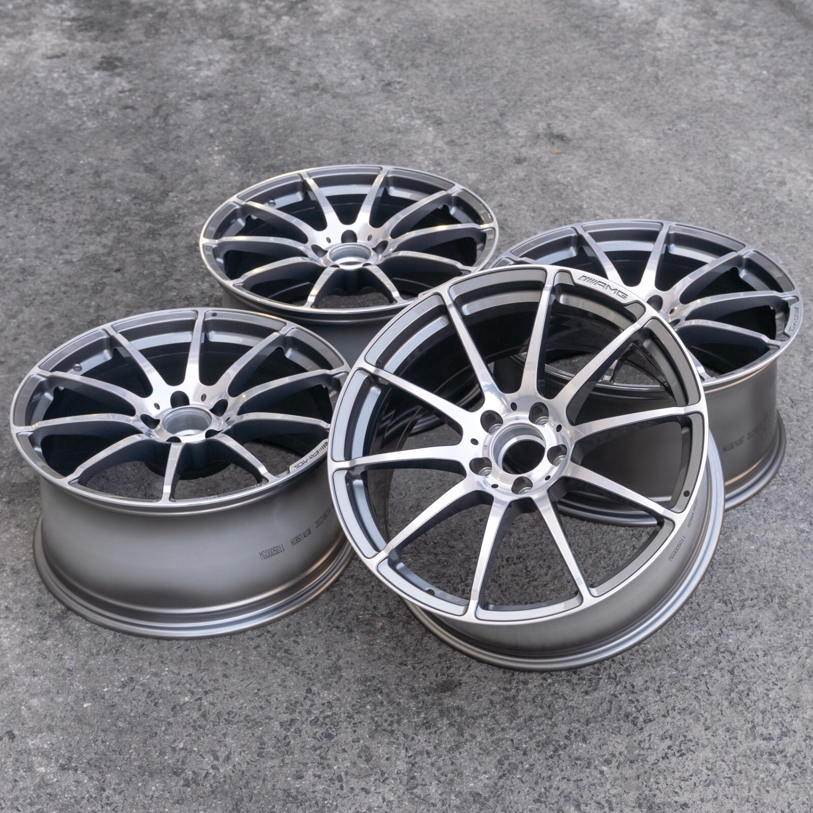 Mercedes C63 Black series Genuine Original Staggered Widebody AMG Wheel set OEM - Image 4