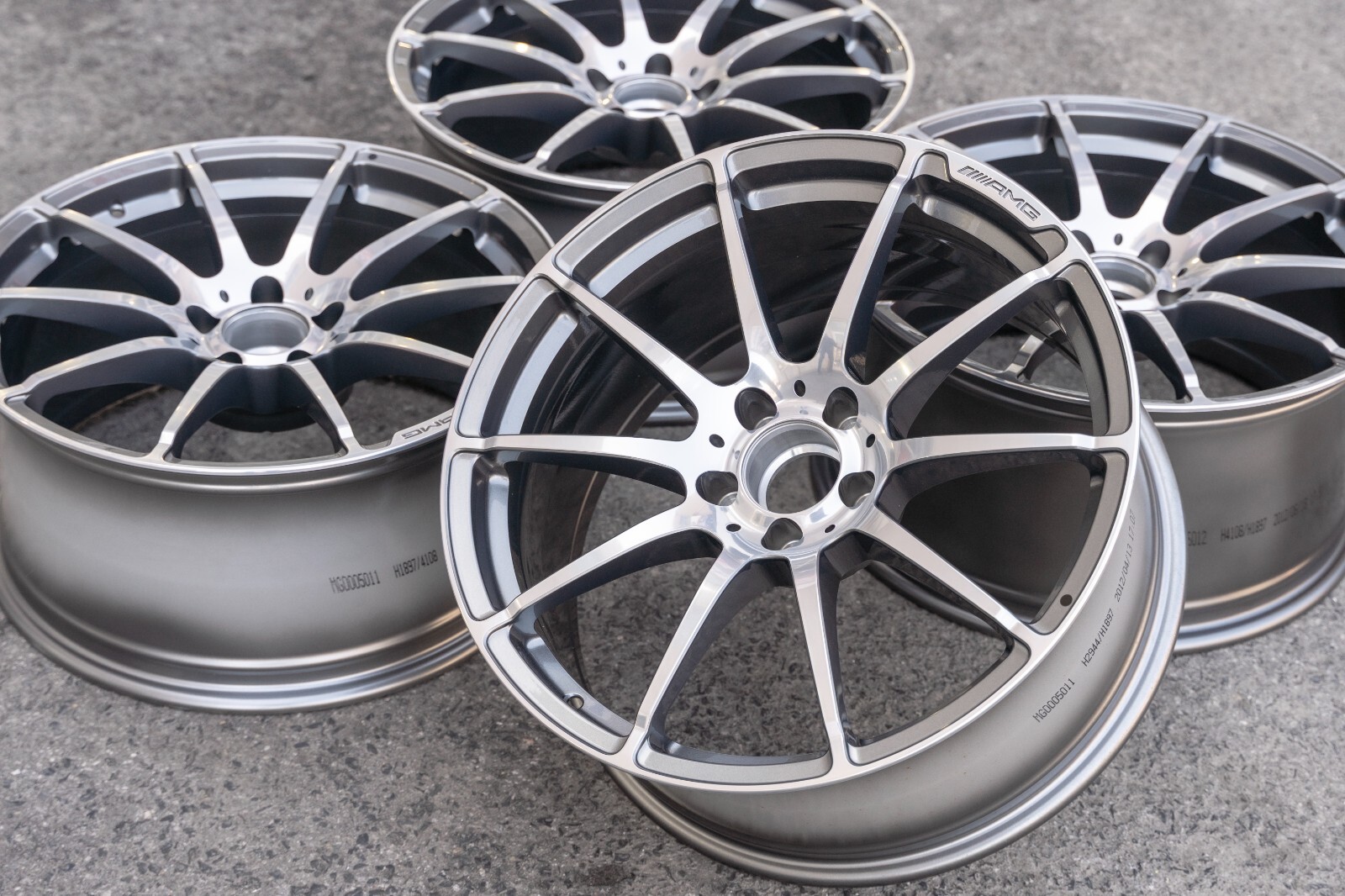 Mercedes C63 Black series Genuine Original Staggered Widebody AMG Wheel set OEM - Image 6
