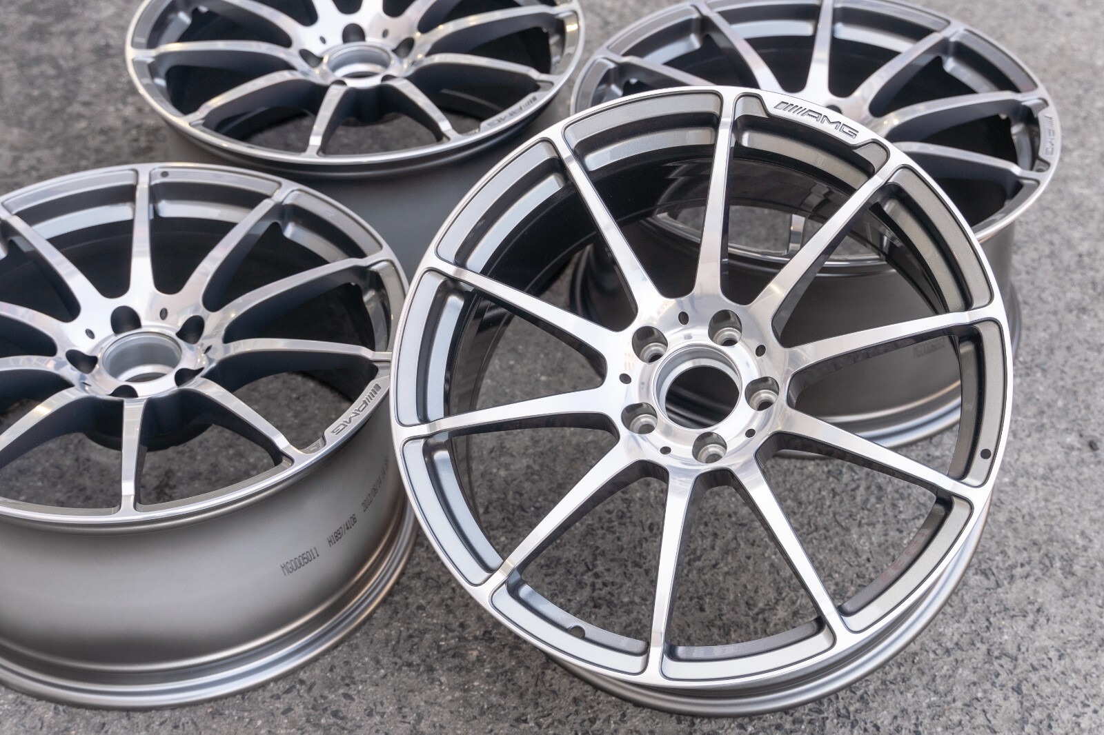 Mercedes C63 Black series Genuine Original Staggered Widebody AMG Wheel set OEM - Image 7
