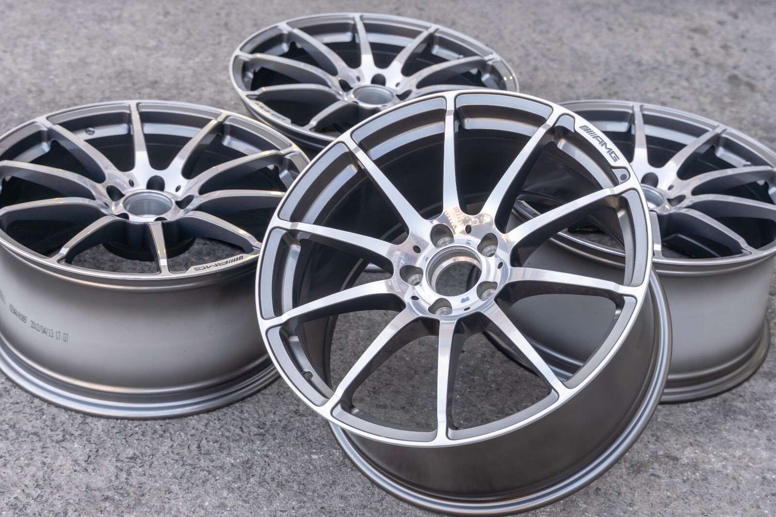 Mercedes C63 Black series Genuine Original Staggered Widebody AMG Wheel set OEM - Image 10