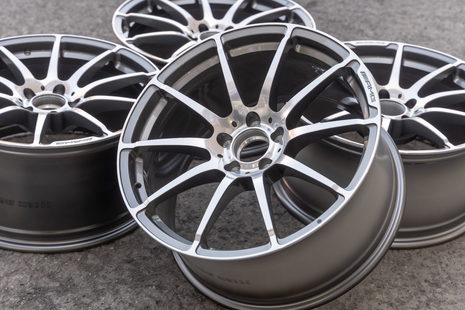 Mercedes C63 Black series Genuine Original Staggered Widebody AMG Wheel set OEM - Image 19