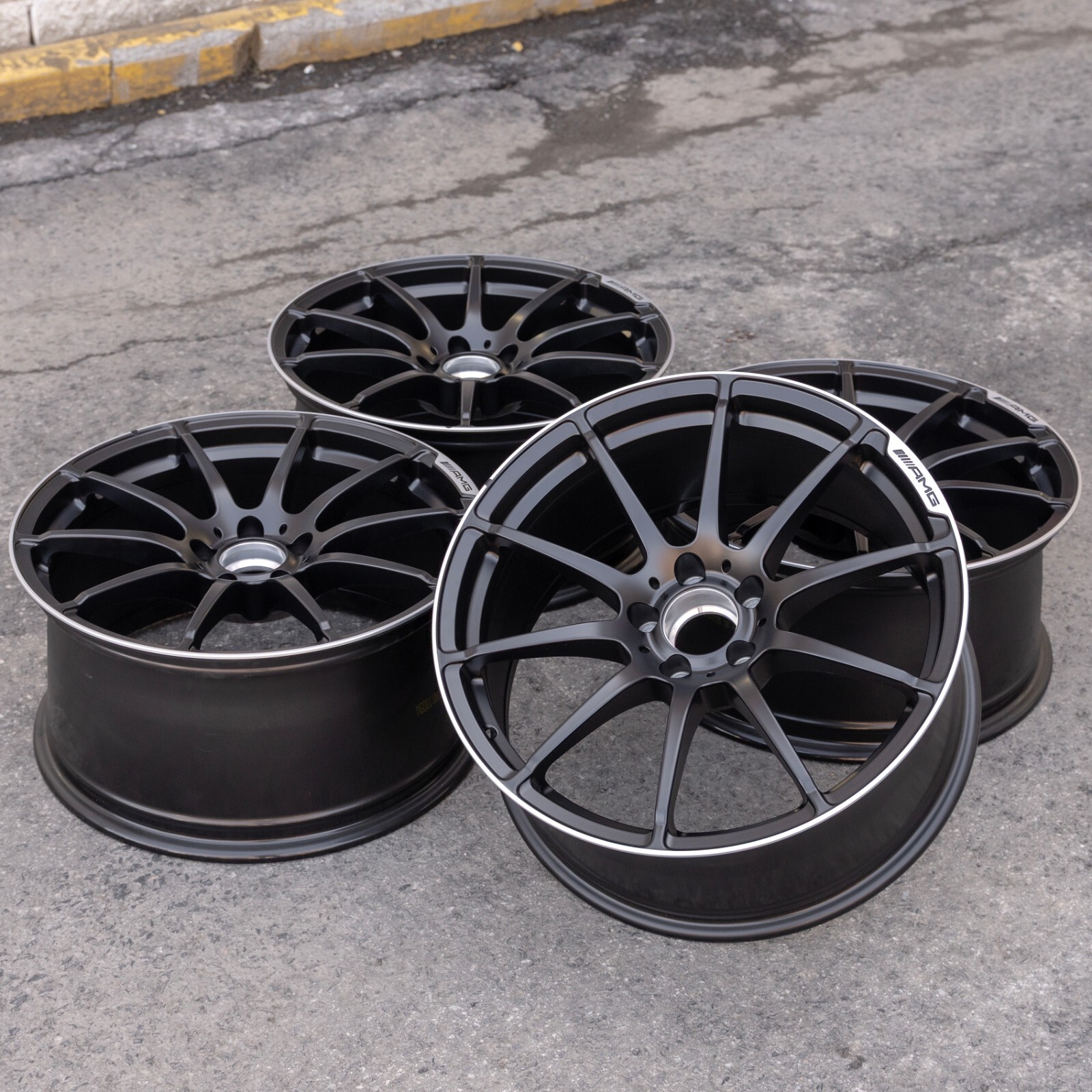 Mercedes C63 Black series Genuine Original Staggered Widebody AMG Wheel set OEM - Image 3