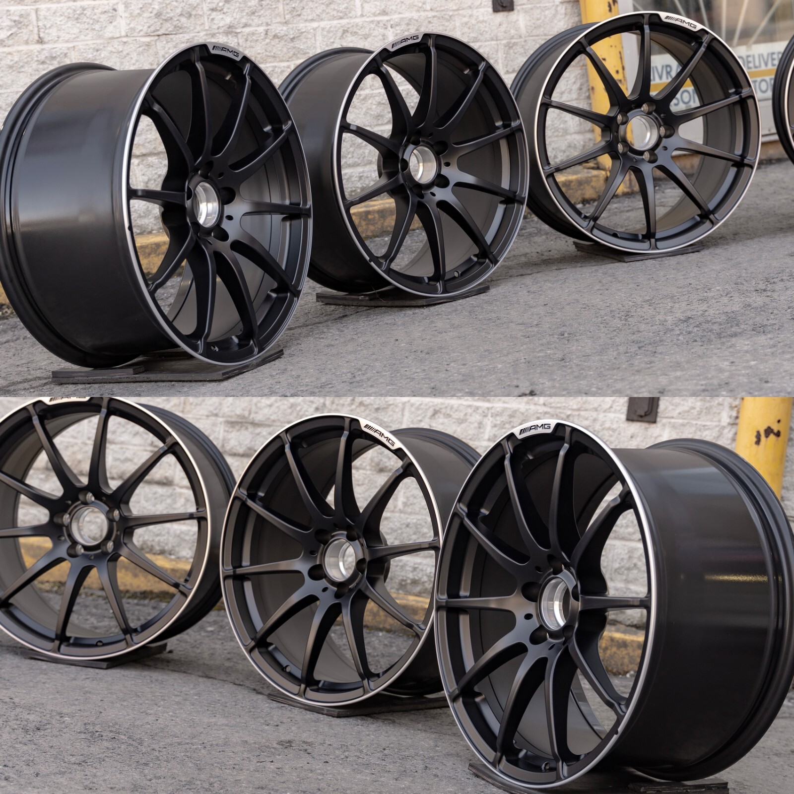 Mercedes C63 Black series Genuine Original Staggered Widebody AMG Wheel set OEM - Image 4