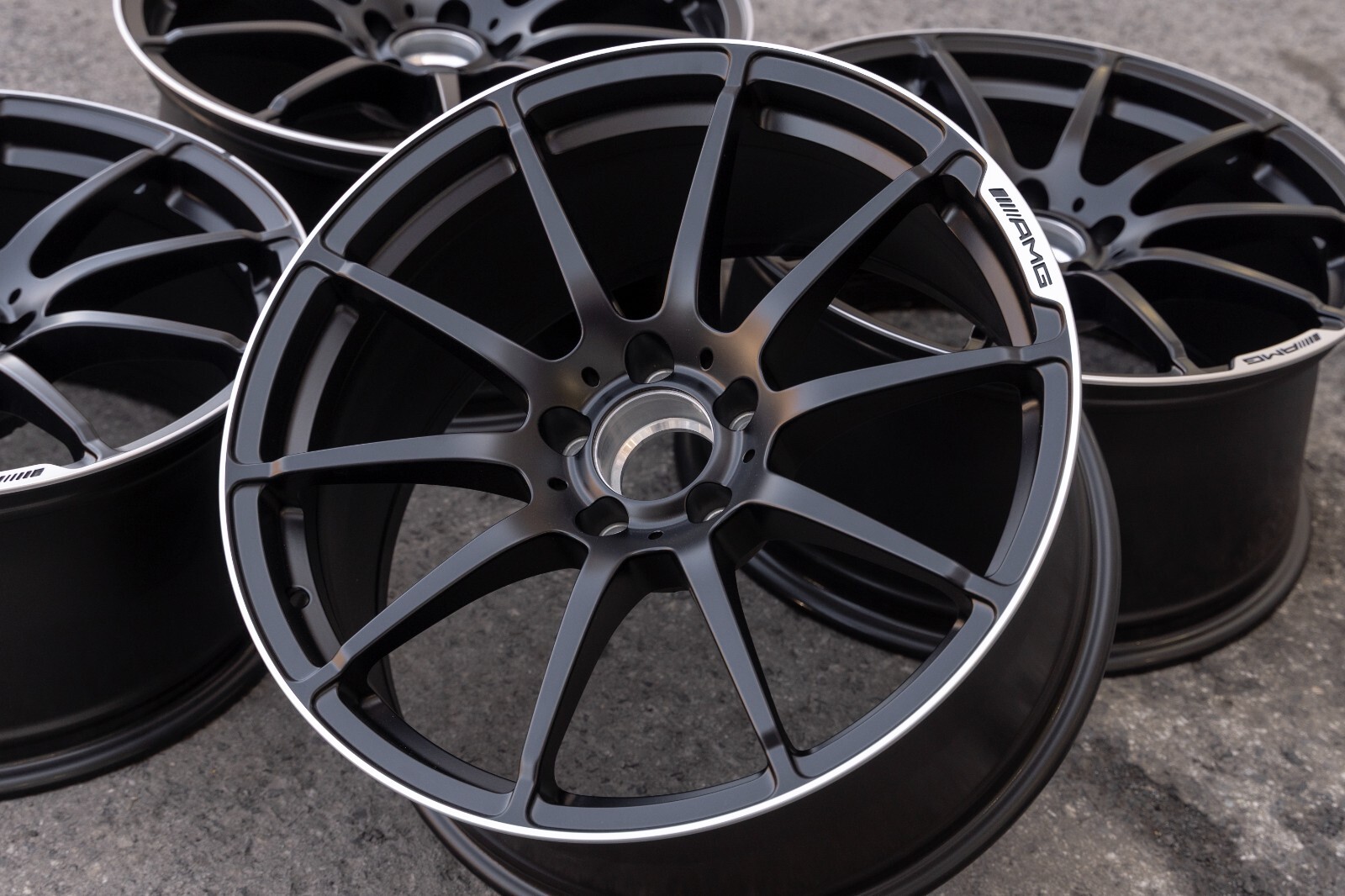 Mercedes C63 Black series Genuine Original Staggered Widebody AMG Wheel set OEM - Image 14