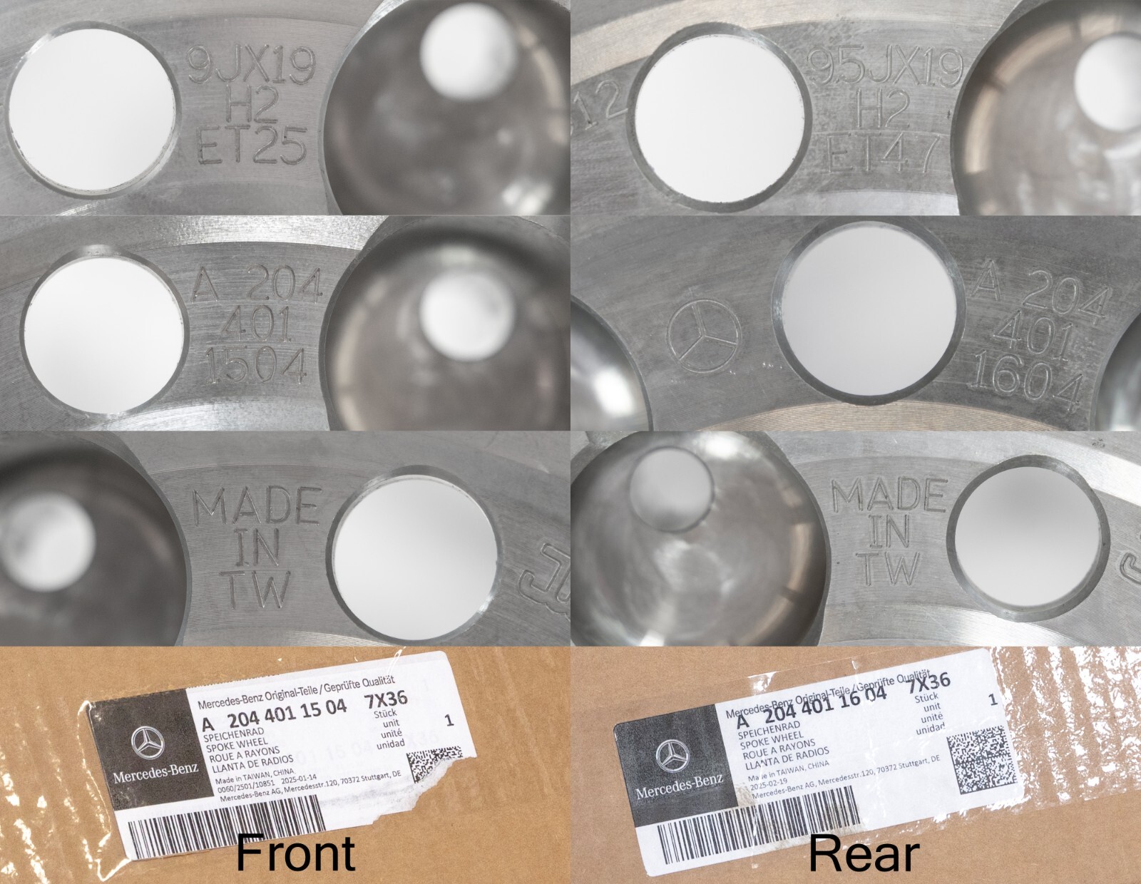 Mercedes C63 Black series Genuine Original Staggered Widebody AMG Wheel set OEM - Image 22