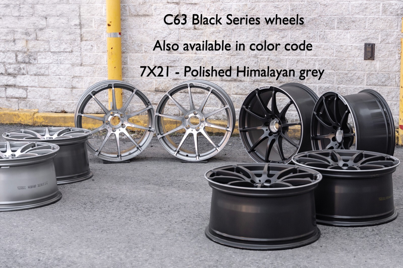 Mercedes C63 Black series Genuine Original Staggered Widebody AMG Wheel set OEM - Image 23