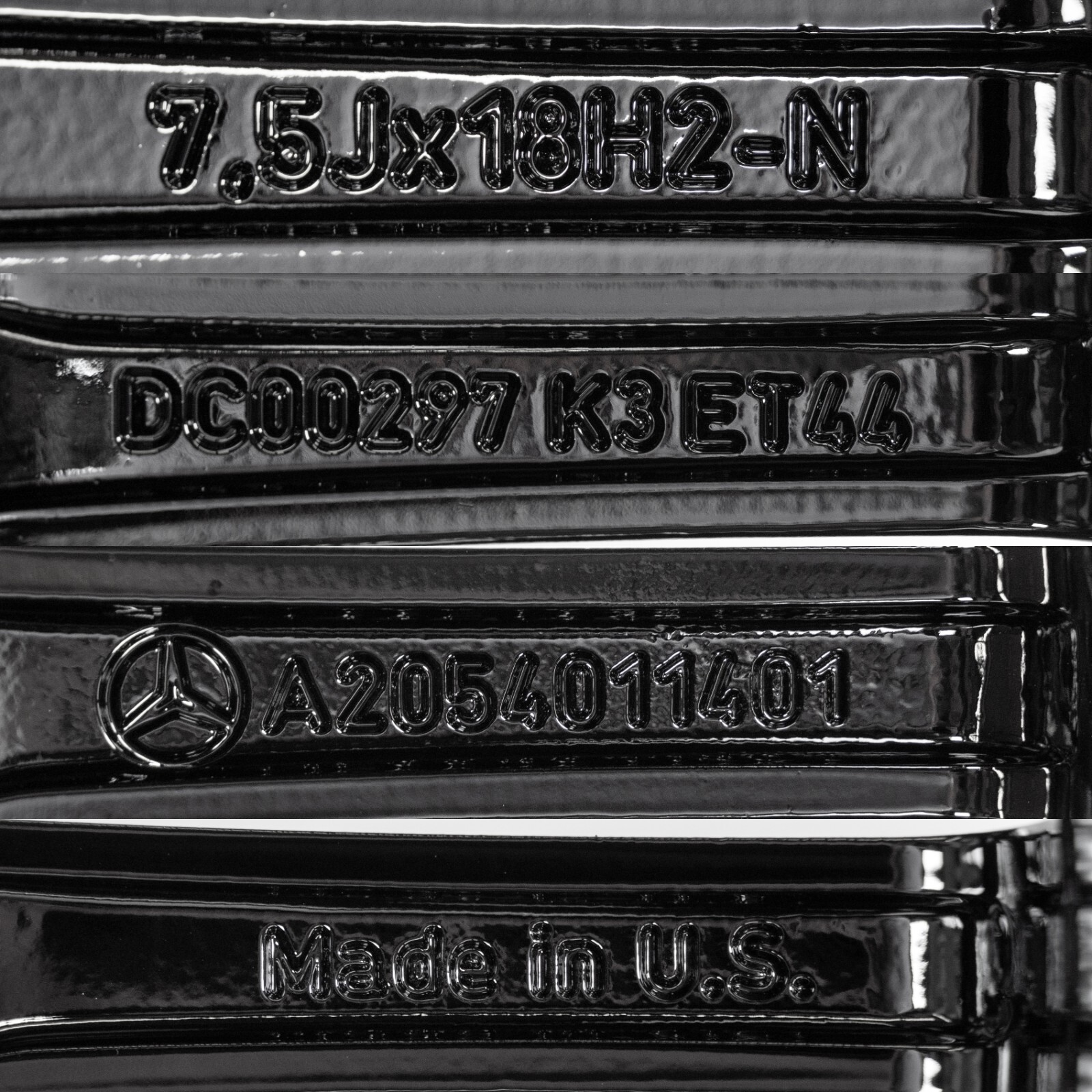 Mercedes C300 C400 18" inch rim OEM 2015-2022 Genuine Original wheels Set of 4 – Image 8