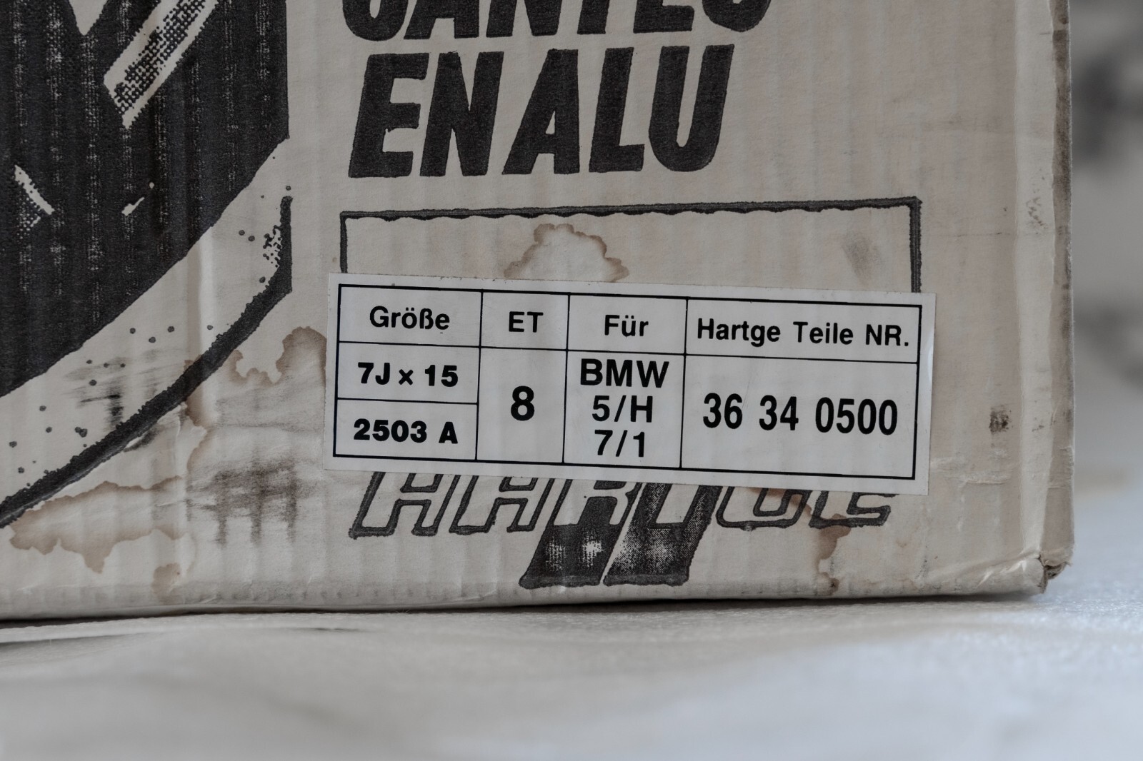 BMW E28 E32 E34 15" inch rim OEM Hartge 535i 735i Genuine Original OZ Wheel – Image 22