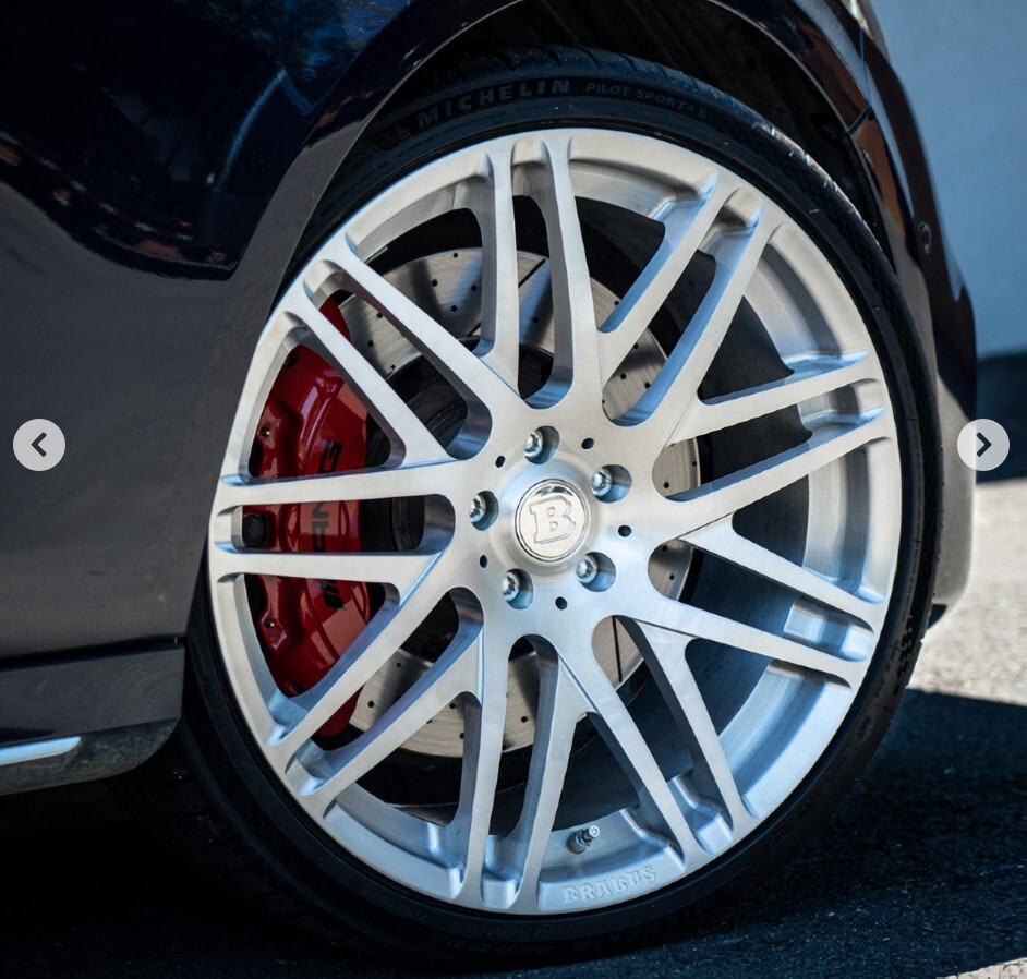 Mercedes C63 E63 S63 AMG 20" inch Rim BRABUS Monoblock F Staggered Wheel Set - Image 2