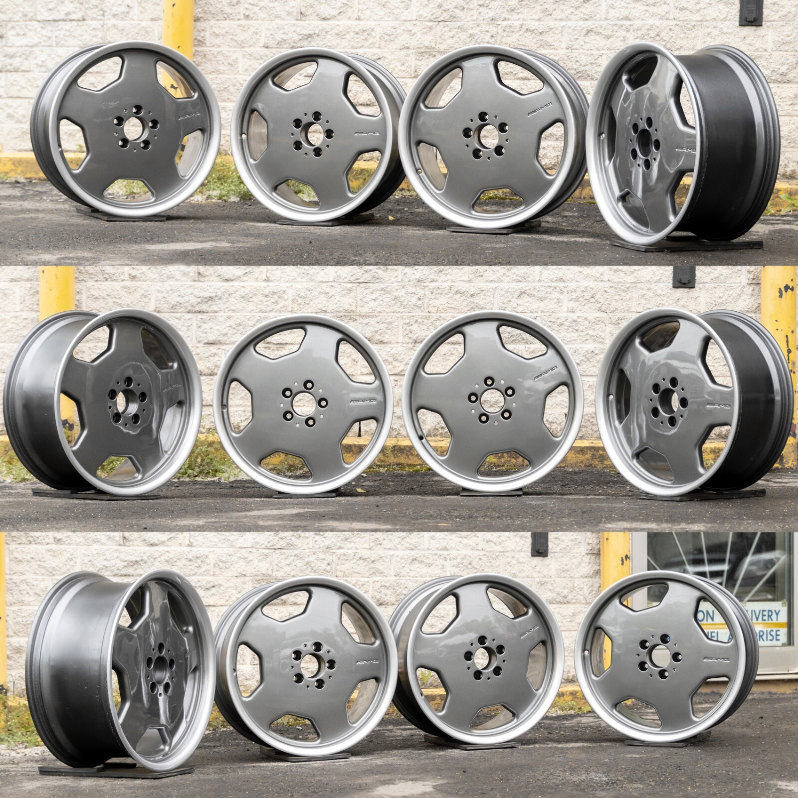 Mercedes 500E S500 S600 19" inch OEM Monoblock II Genuine AMG Wheel Square SET - Image 4