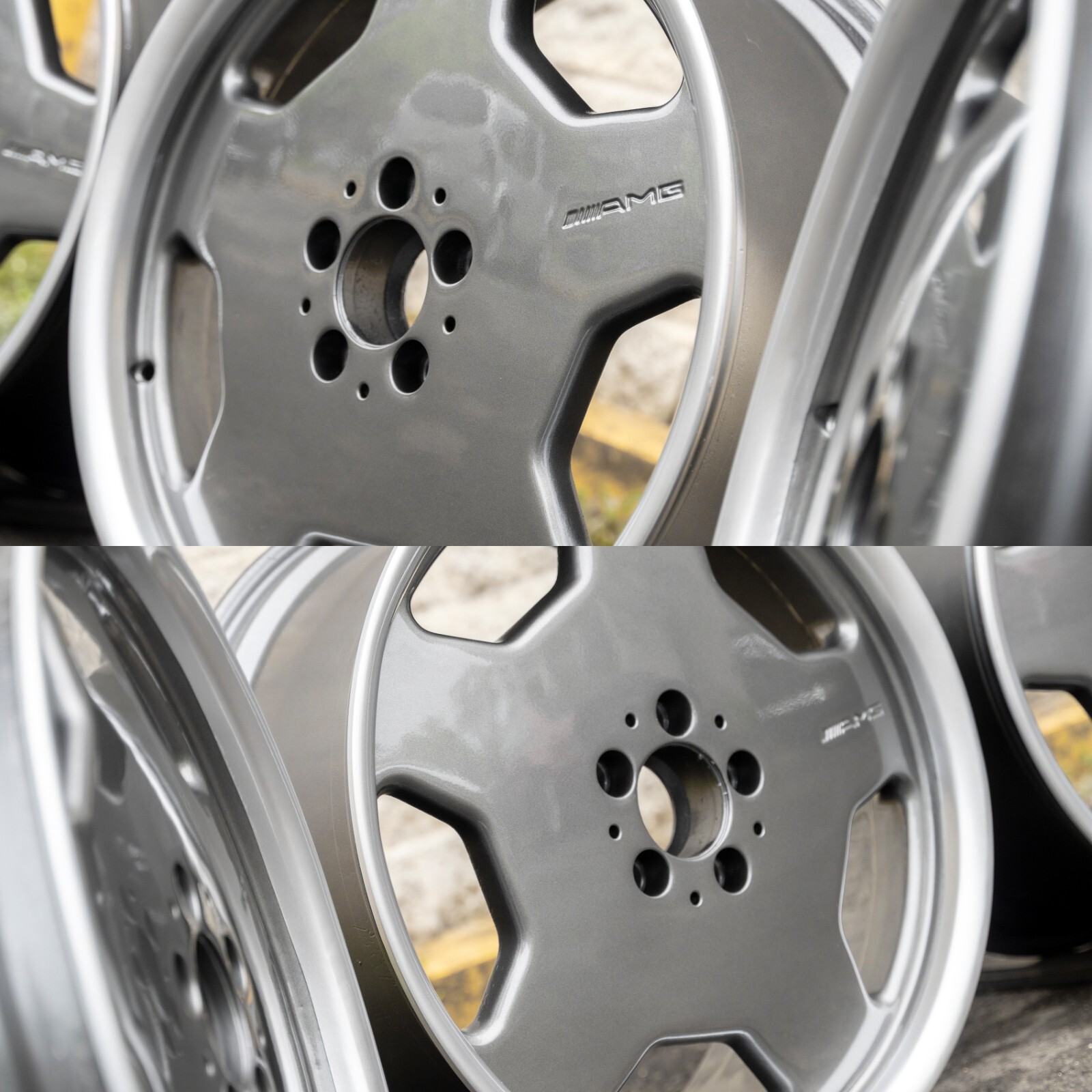 Mercedes 500E S500 S600 19" inch OEM Monoblock II Genuine AMG Wheel Square SET - Image 6