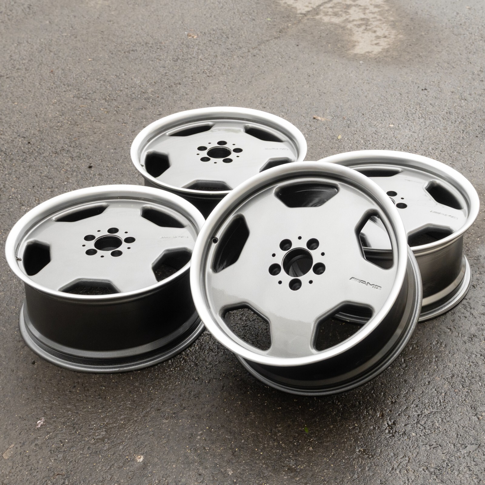 Mercedes 500E S500 S600 19" inch OEM Monoblock II Genuine AMG Wheel Square SET - Image 7