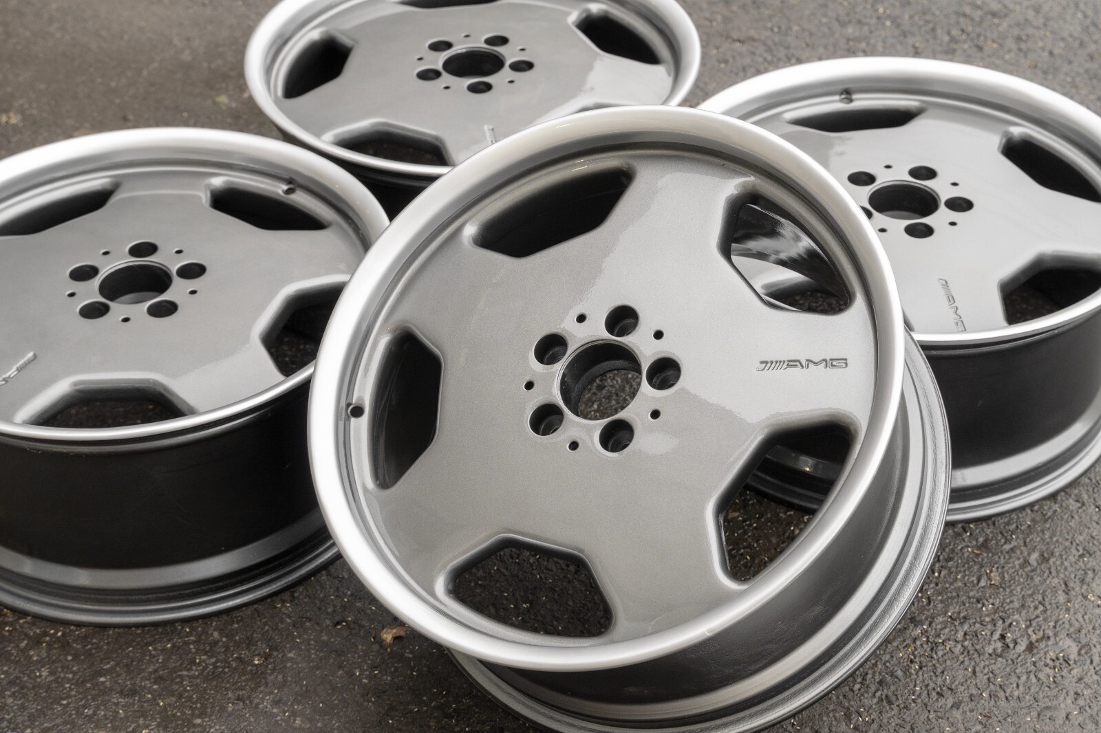 Mercedes 500E S500 S600 19" inch OEM Monoblock II Genuine AMG Wheel Square SET - Image 11