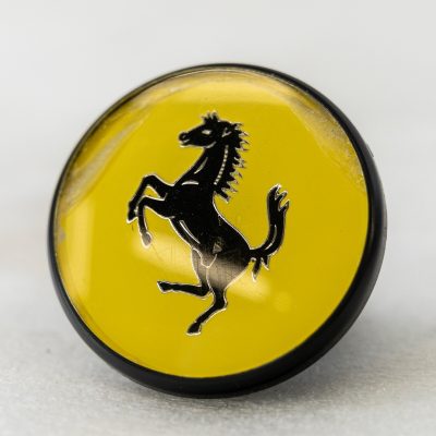 Ferrari Center cap OEM Genuine Yellow with black Prancing Horse 340066