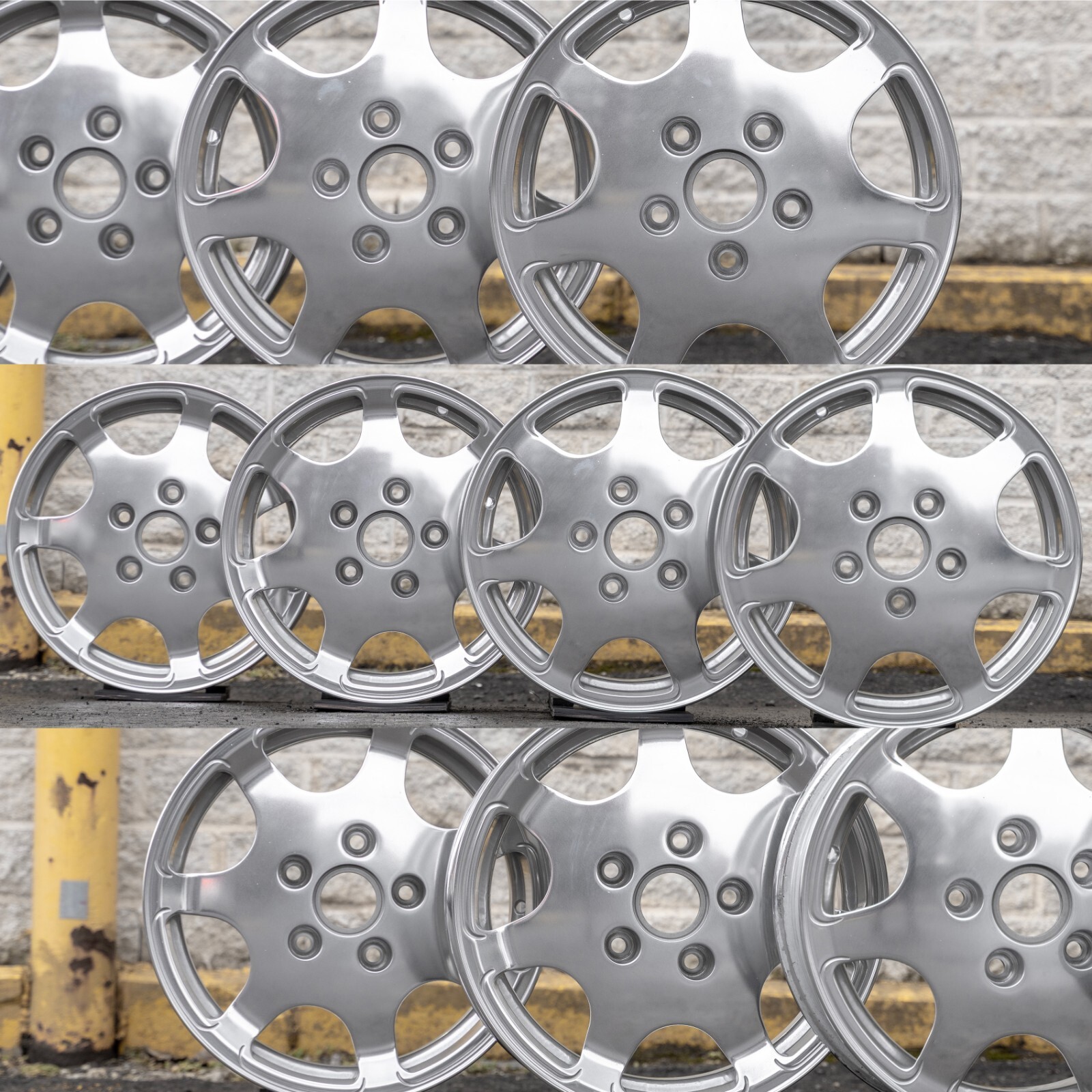 Porsche 928 944 951 Turbo 16" inch Fuchs Genuine Forged Club Sport Wheel SET - Image 3