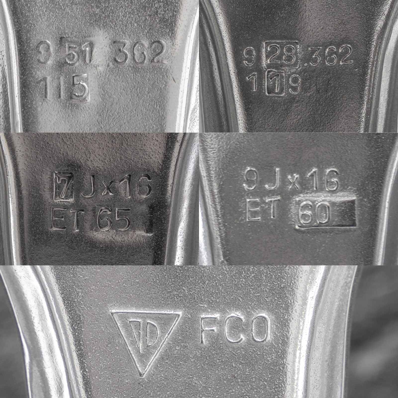 Porsche 928 944 951 Turbo 16" inch Fuchs Genuine Forged Club Sport Wheel SET - Image 23