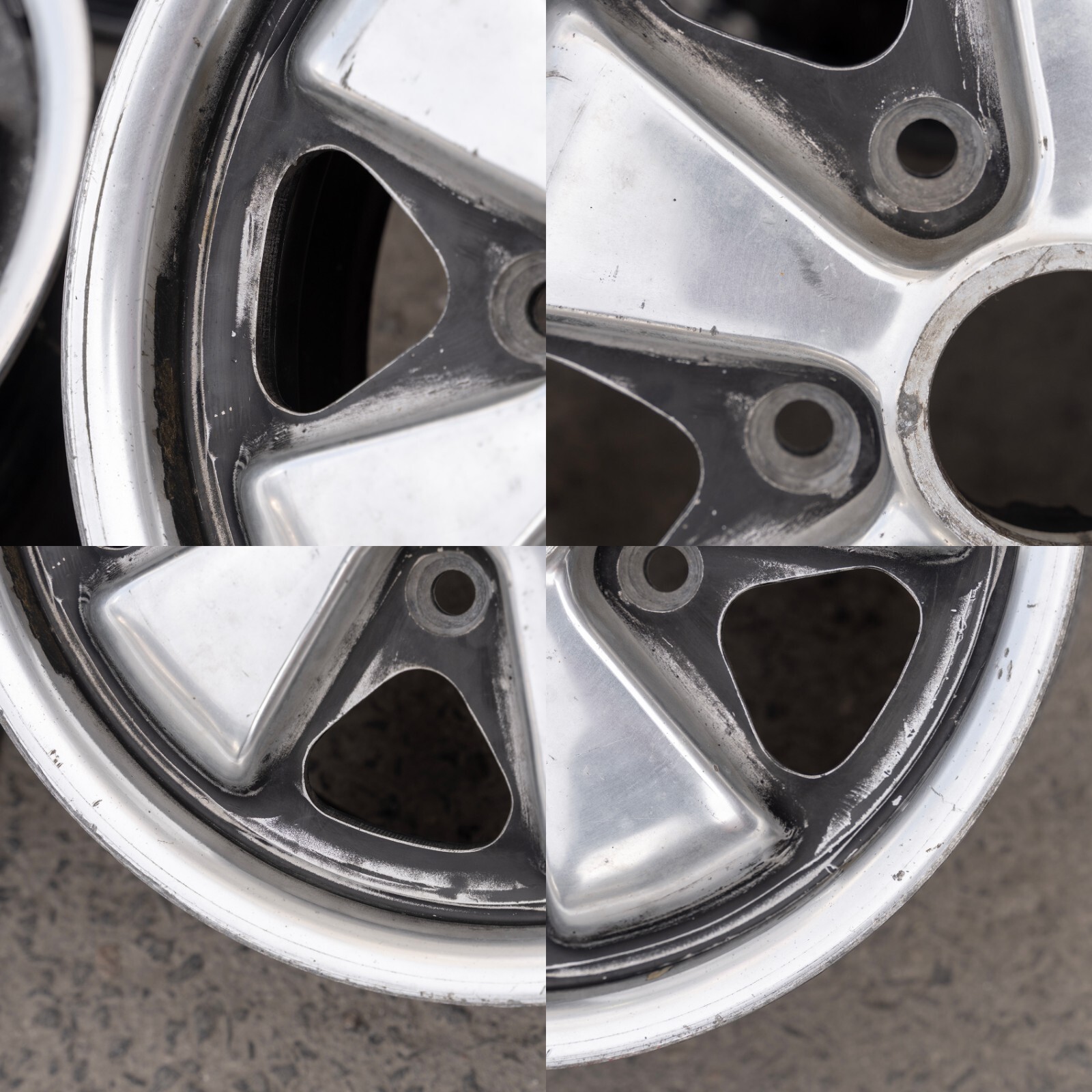 Porsche 911 912 14" inch rim OEM 1964-1969 Genuine Original Fuchs Wheel set - Image 19