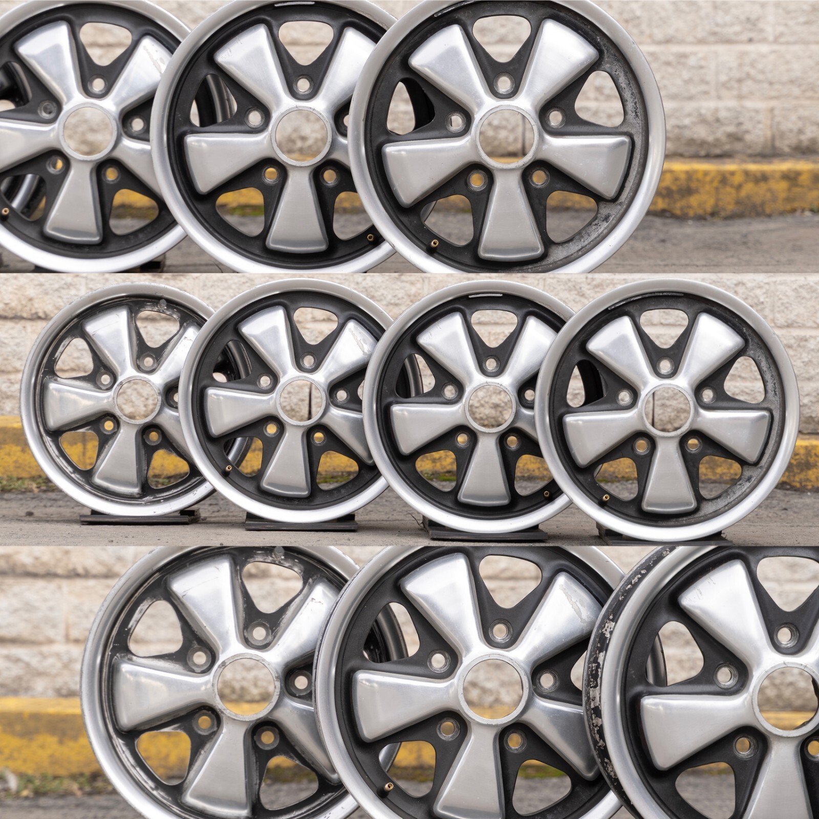 Porsche 911 912 14" inch rim OEM 1964-1969 Genuine Original Fuchs Wheel set - Image 21