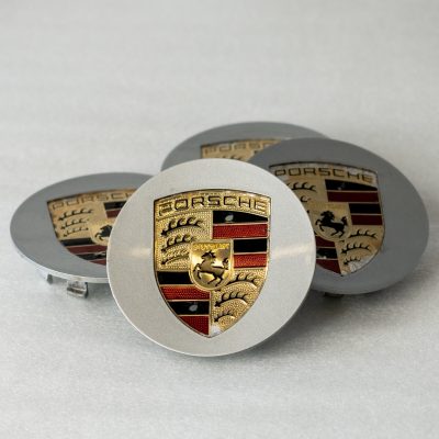 Porsche 718 911 Panamera Cayenne OEM Genuine Center cap set Silver
