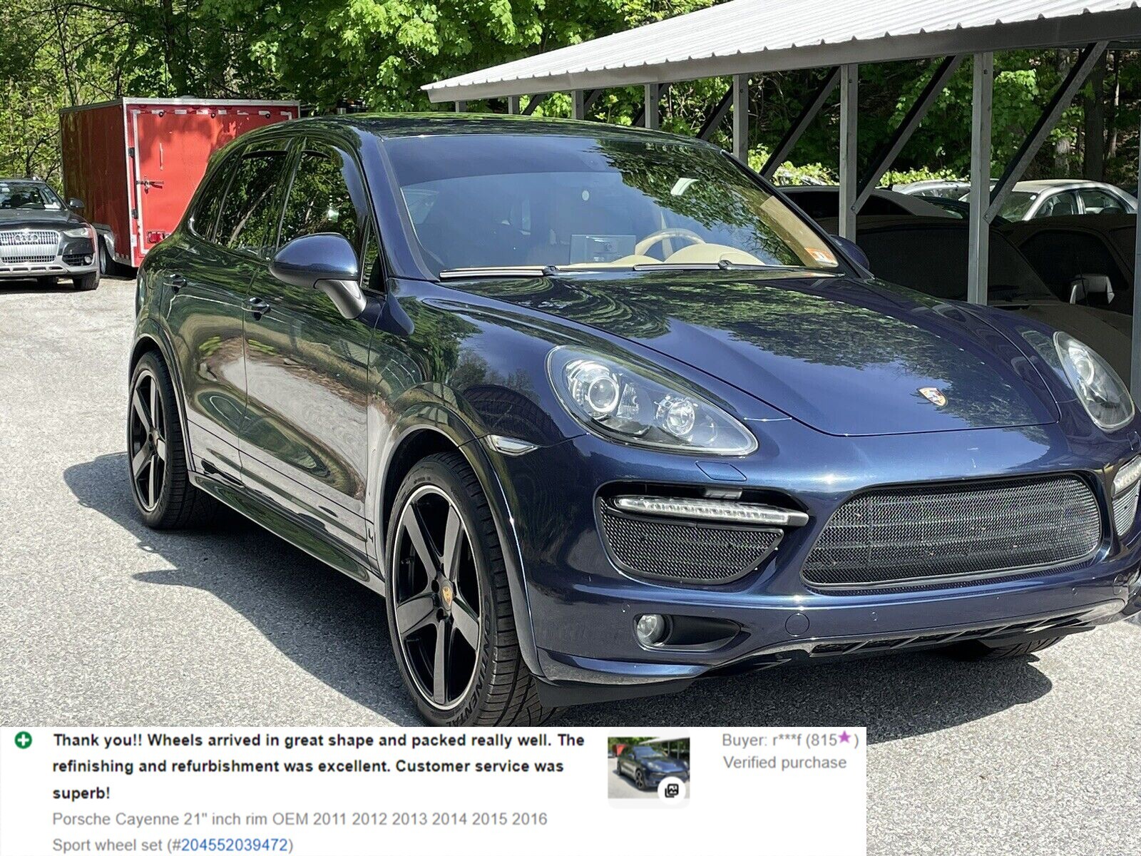 Porsche Cayenne 21" inch rim OEM 2011 2012 2013 2014 2015 2016 Sport wheel set - Image 2