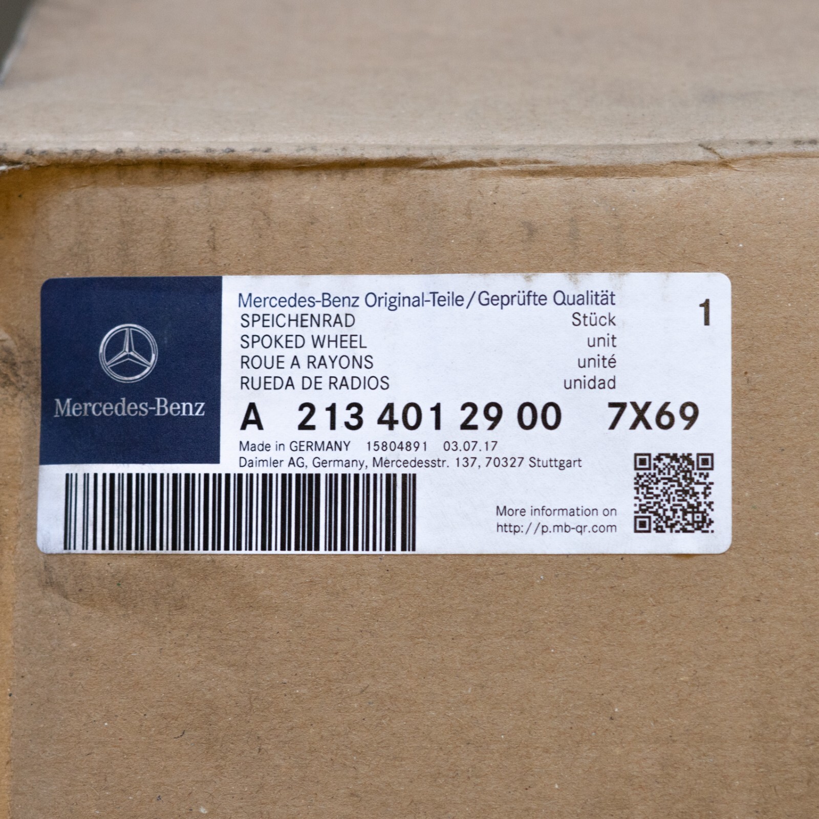 Mercedes E63s AMG 20" Rear rim OEM 2018 2019 2020 2021 Genuine Factory wheel - Image 12