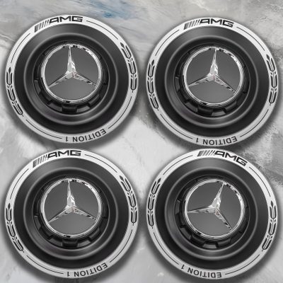 Mercedes Benz S63 SL63 E53 GLC63 EQS53 AMG Edition 1 Wheel center cap Set of 4