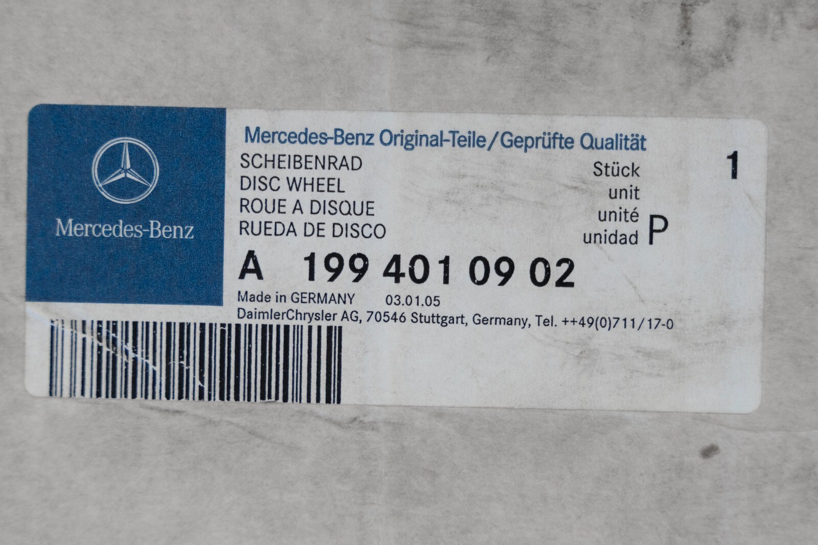 Mercedes McLaren SLR 19" inch Rear Left rim OEM 2004-2010 Genuine Original Wheel - Image 16