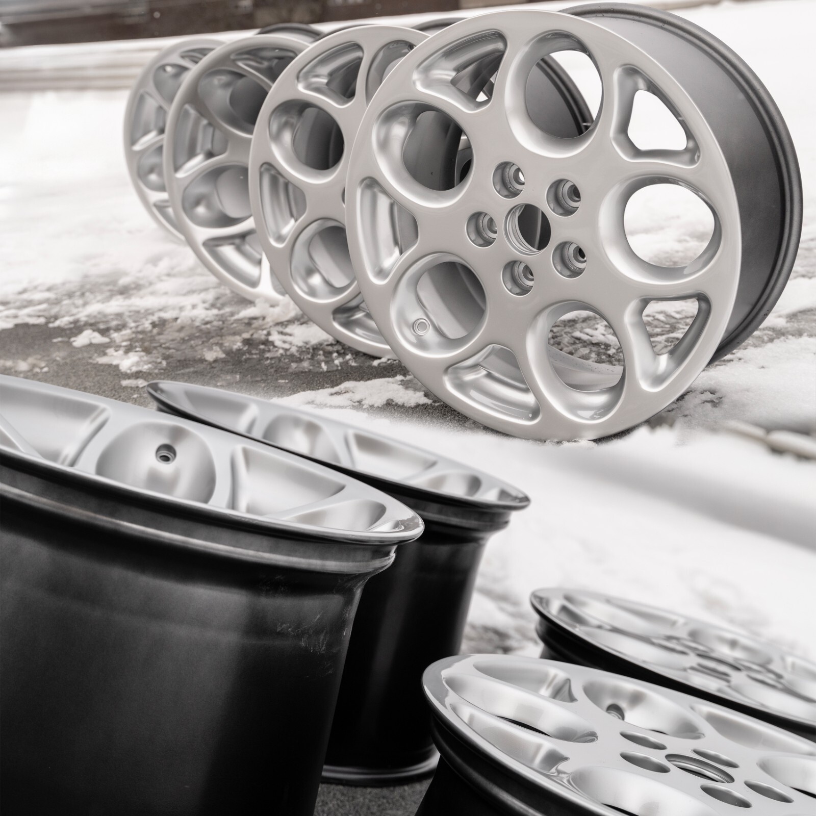 Lamborghini Diablo VT 18" inch rim OEM 1990-2001 Genuine Magnesium Wheel Set - Image 5