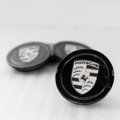 Porsche Carrera 911 944 Center Cap OEM 1984-1994 Black Set of 4 92836103205