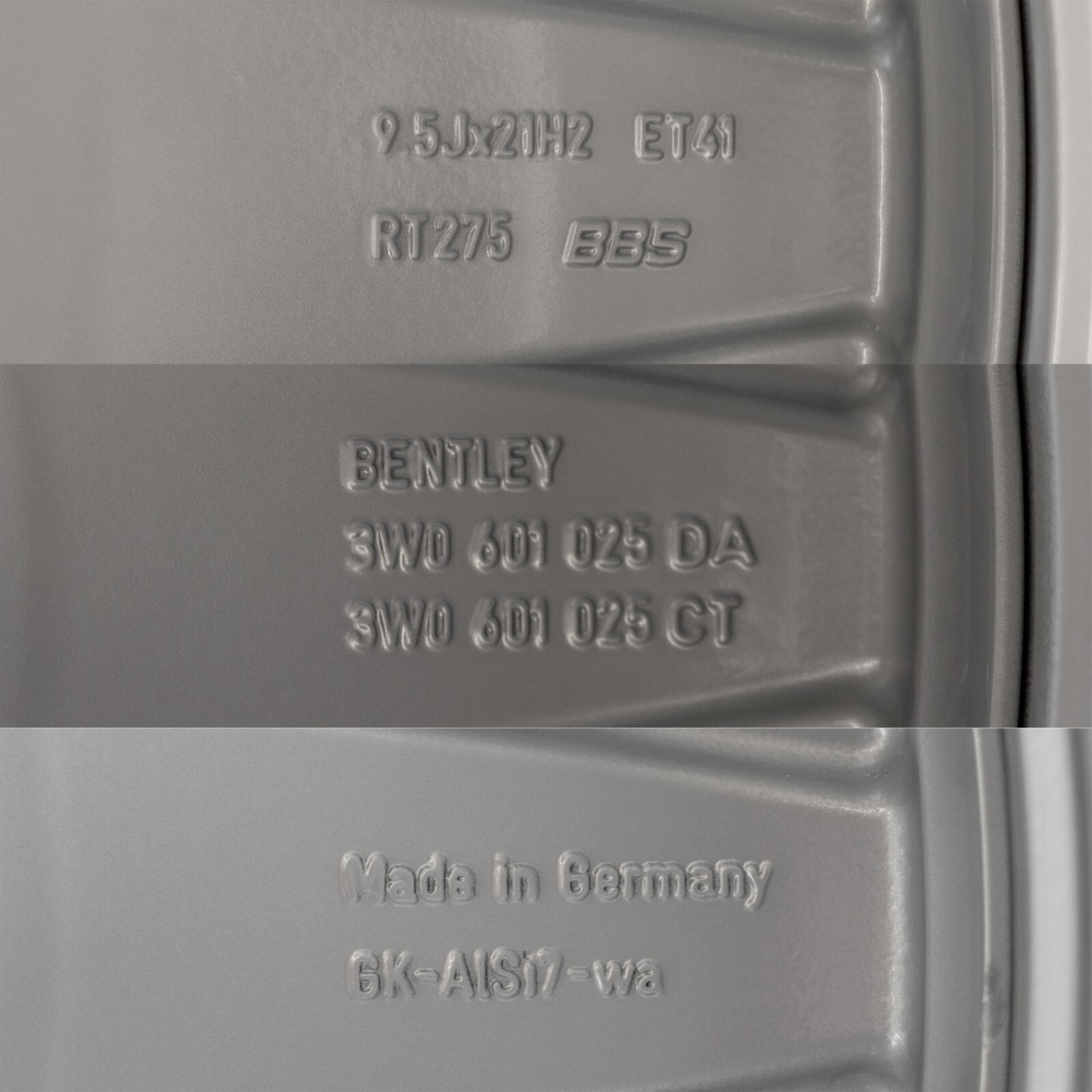 Bentley Continental GT GTC Flying Spur 21" Rim Mulliner OEM Factory Wheel Silver – Image 16