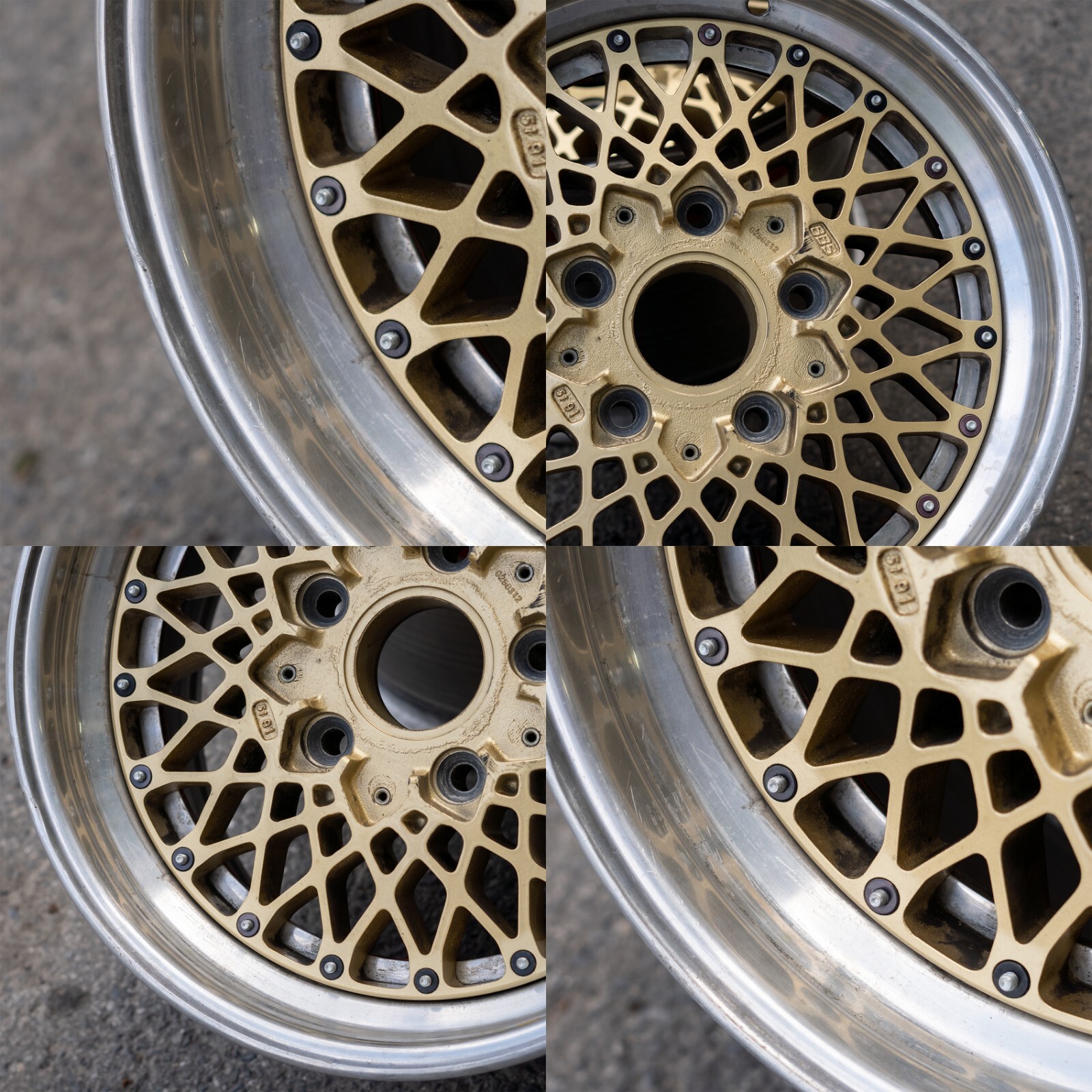 Porsche 911 Carrera 930 16" FRONT Rims BBS E50 Custom Wheels - Image 9