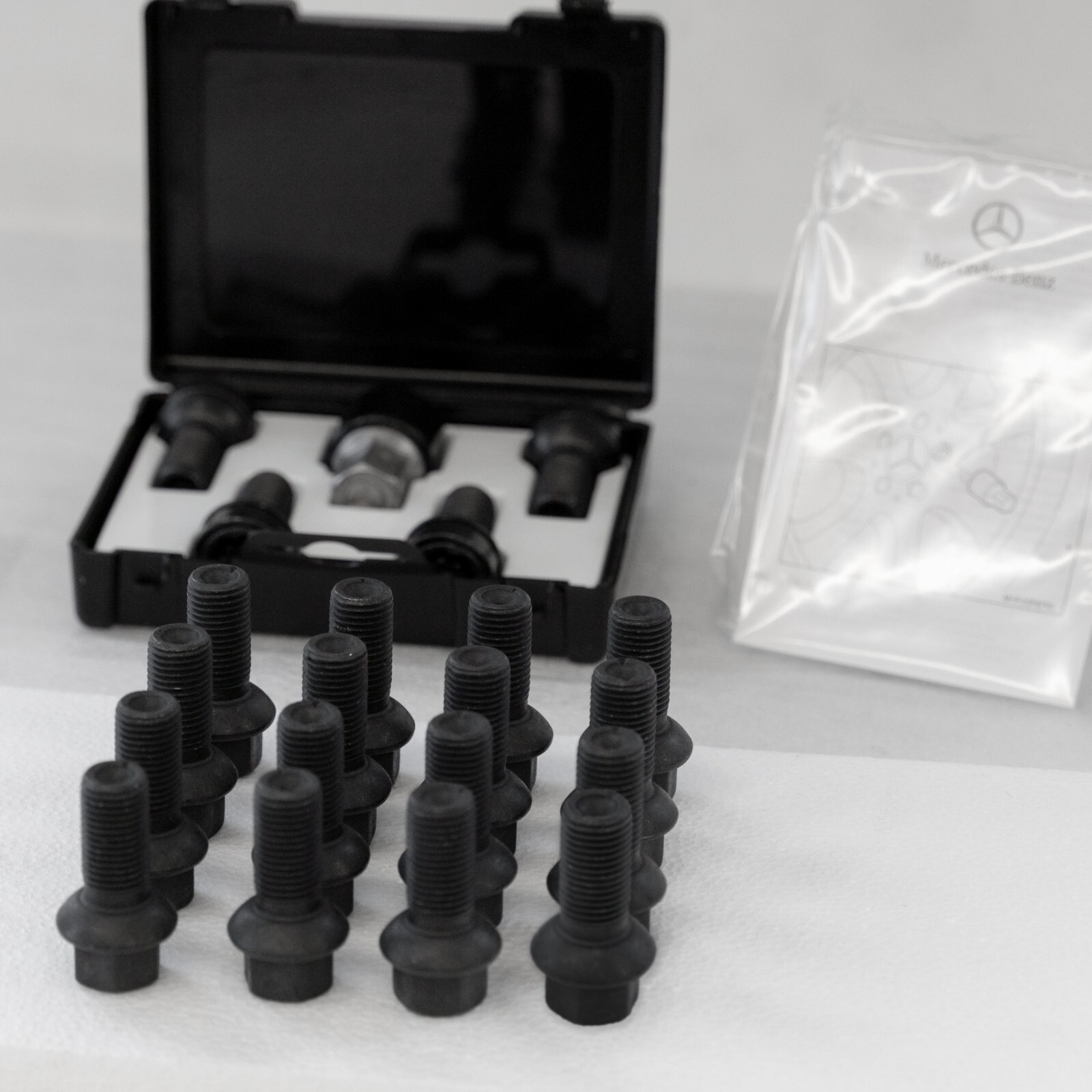 Mercedes A220 CLA250 C300 C63s E350 Anti Theft Screw Bolt set of 20 OEM Black