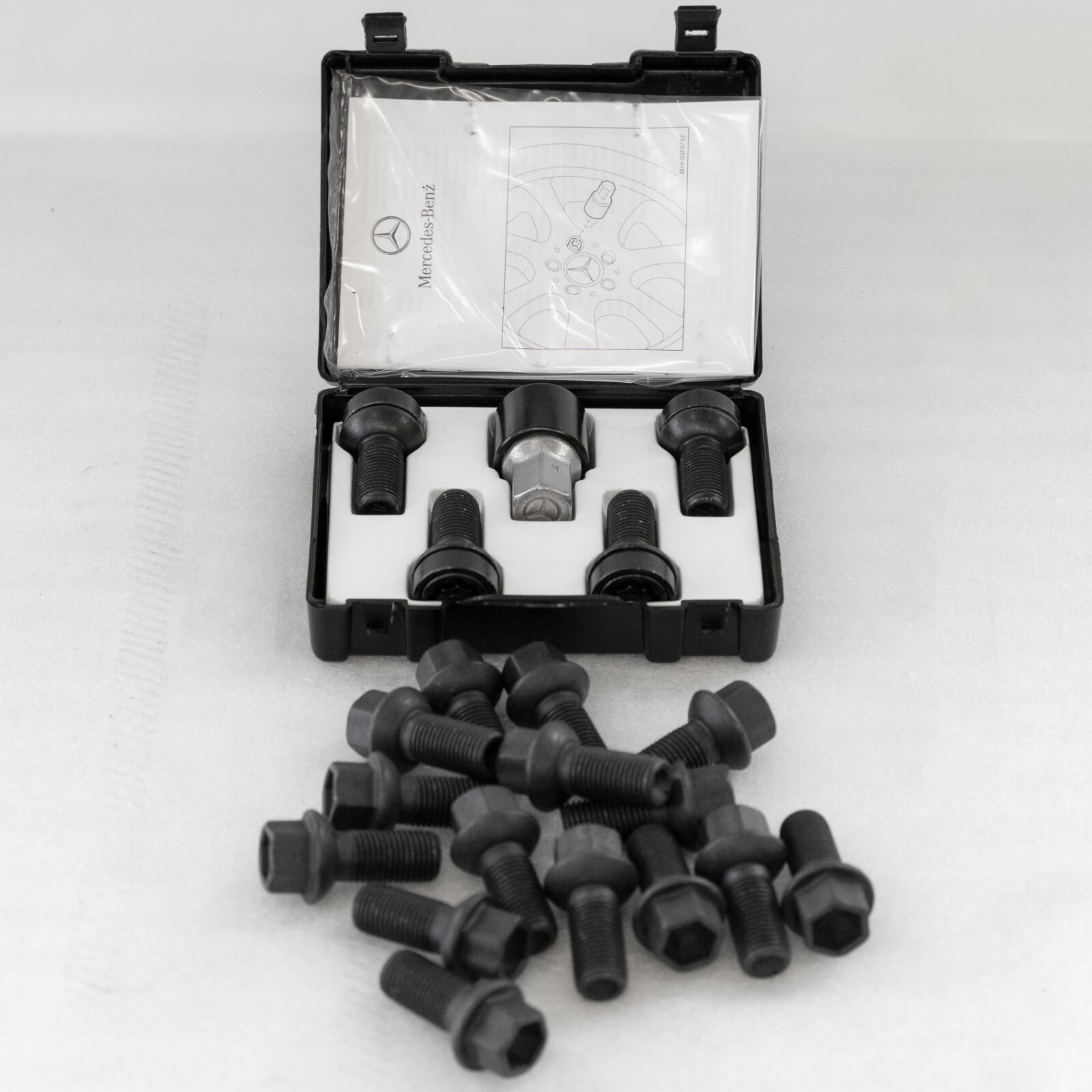 Mercedes A220 CLA250 C300 C63s E350 Anti Theft Screw Bolt set of 20 OEM Black - Image 5