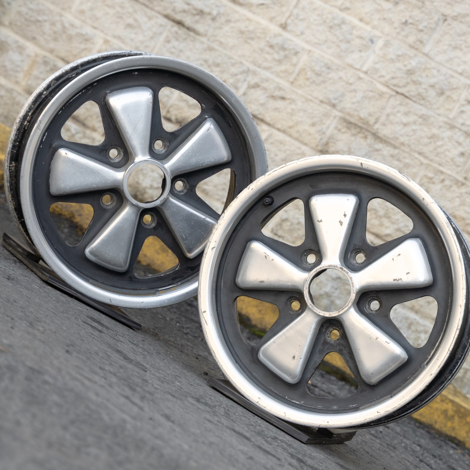 Porsche Carrera 911 15" inch Rim OEM 1969-1973 Flat 6 Genuine Fuchs Wheels PAIR - Image 2