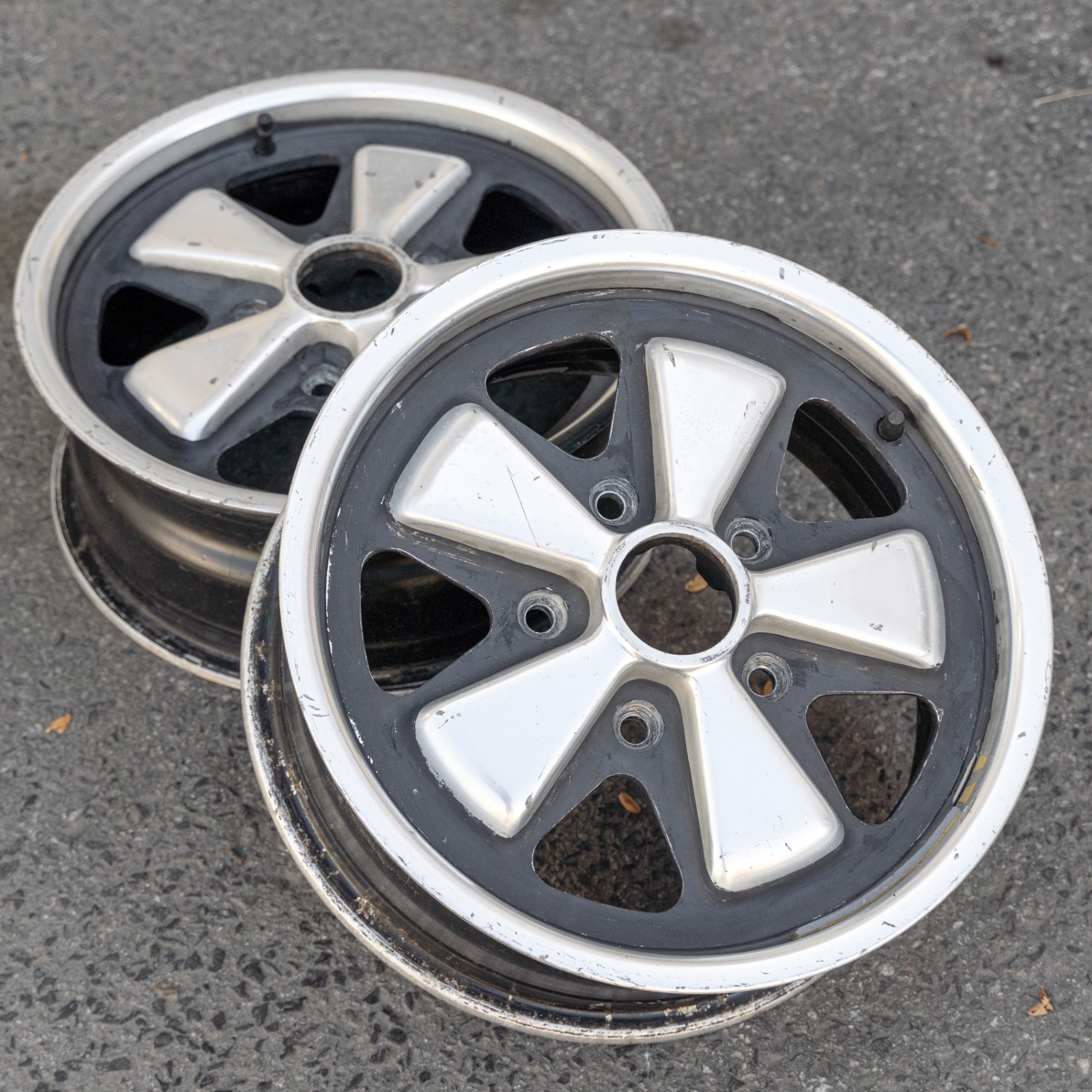 Porsche Carrera 911 15" inch Rim OEM 1969-1973 Flat 6 Genuine Fuchs Wheels PAIR - Image 3