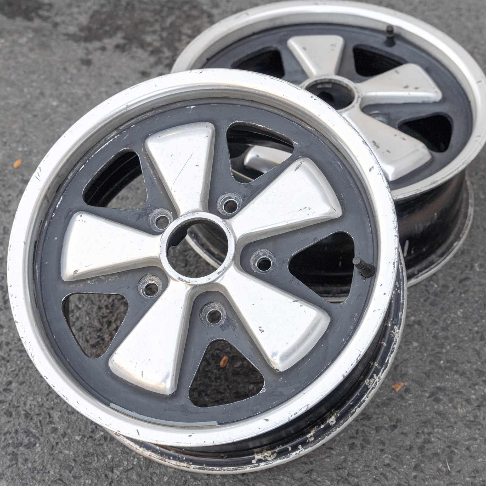 Porsche Carrera 911 15" inch Rim OEM 1969-1973 Flat 6 Genuine Fuchs Wheels PAIR - Image 4