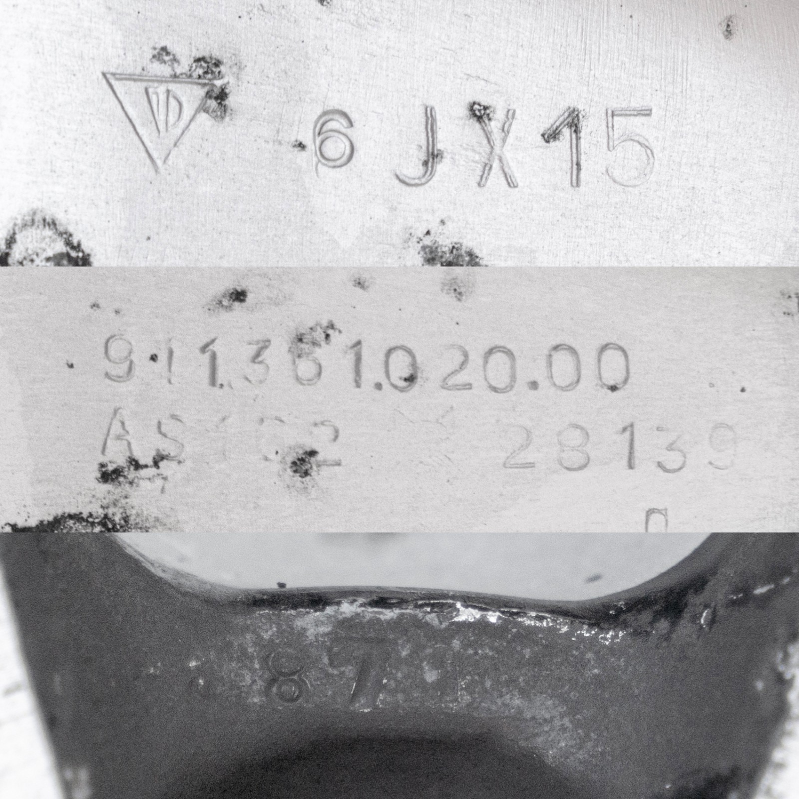 Porsche Carrera 911 15" inch Rim OEM 1969-1973 Flat 6 Genuine Fuchs Wheels PAIR - Image 13