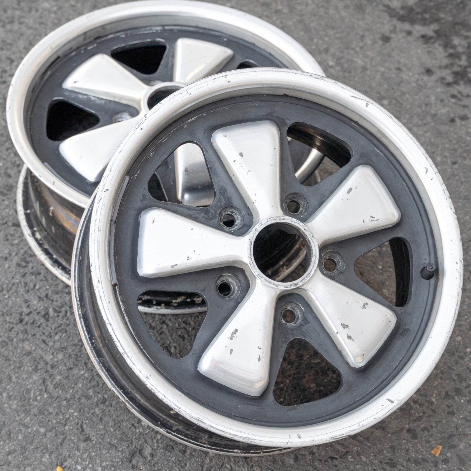 Porsche Carrera 911 15" inch Rim OEM 1969-1973 Flat 6 Genuine Fuchs Wheels PAIR - Image 14
